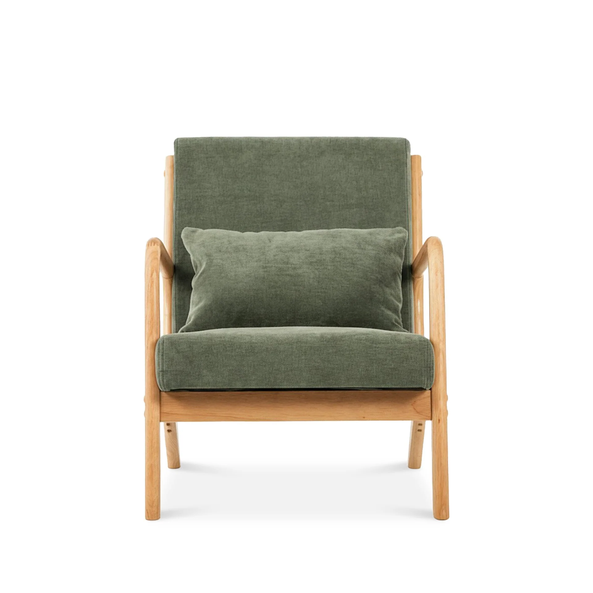 Taru Linen Armchair - Dark Green - Image 7