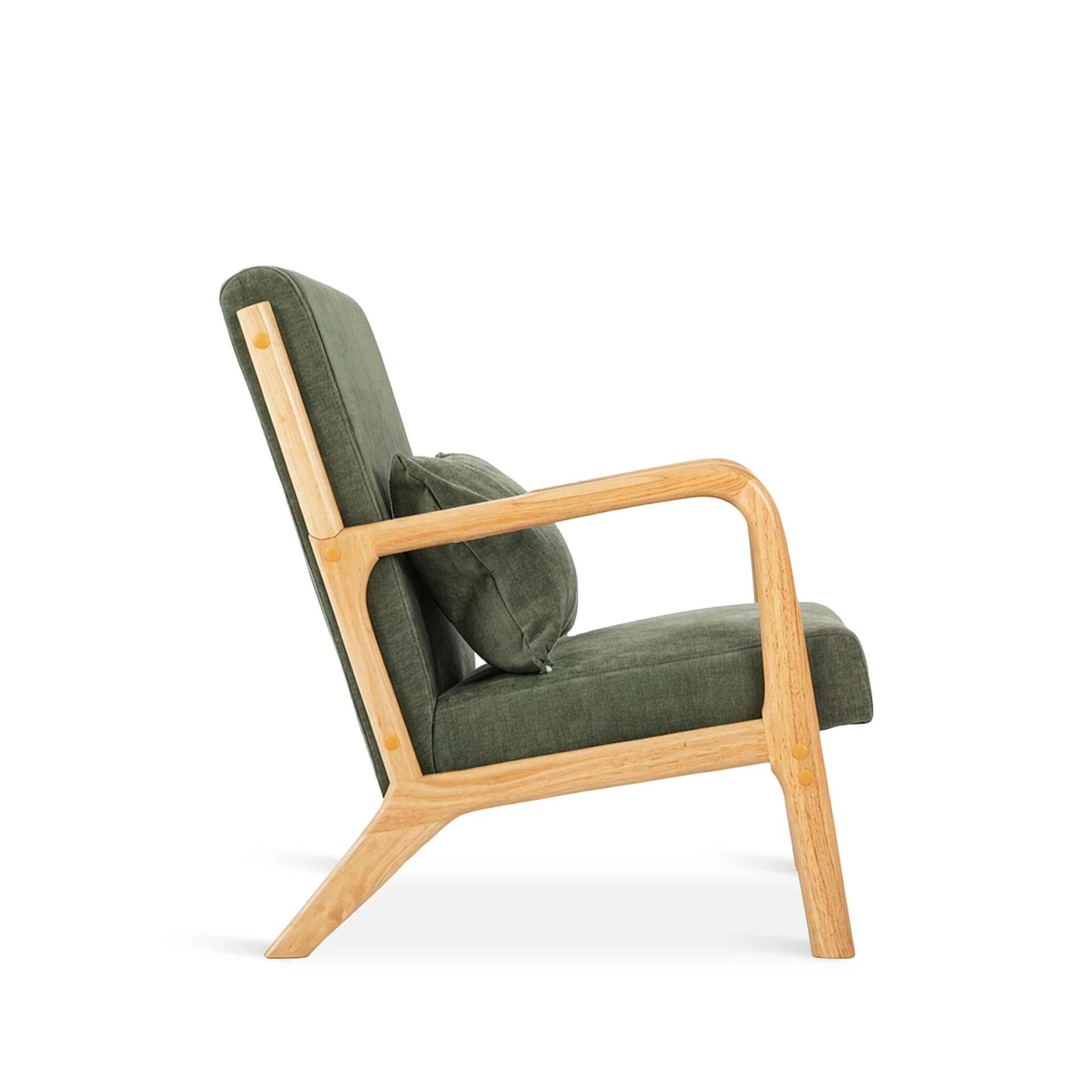 Taru Linen Armchair - Dark Green - Image 8