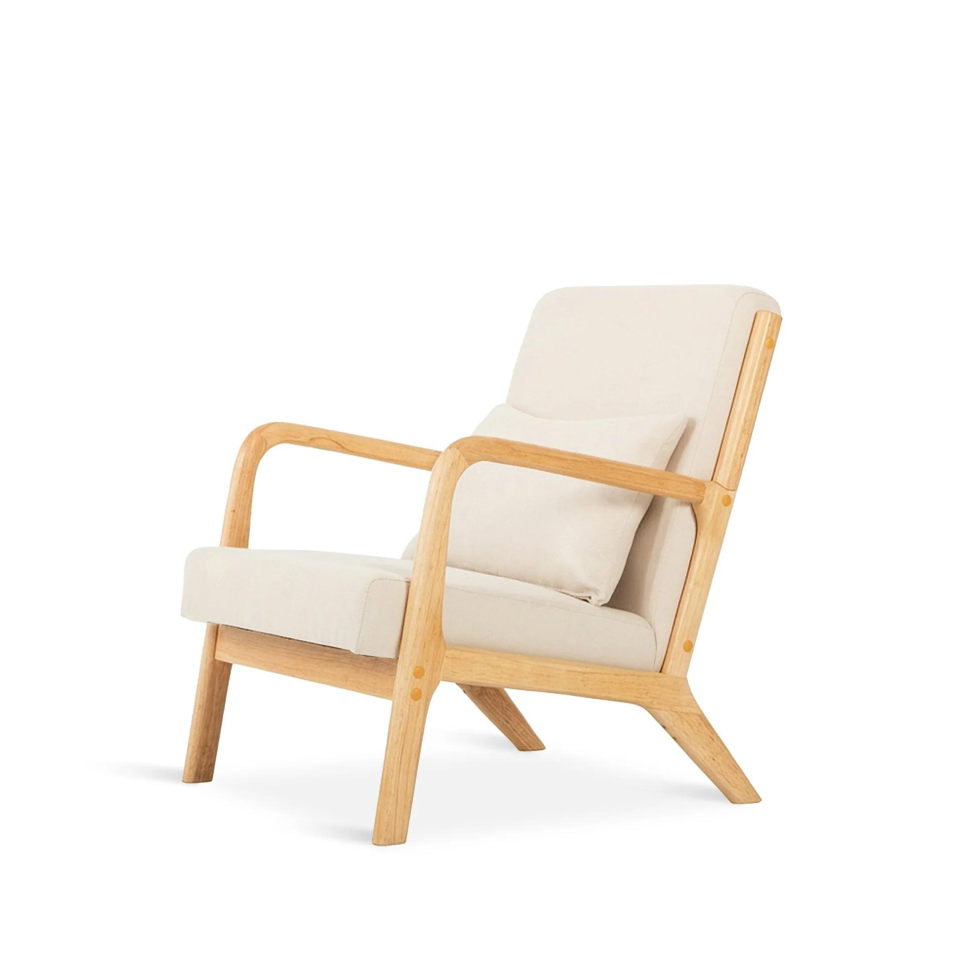 Taru Velvet Armchair - Beige - Image 9