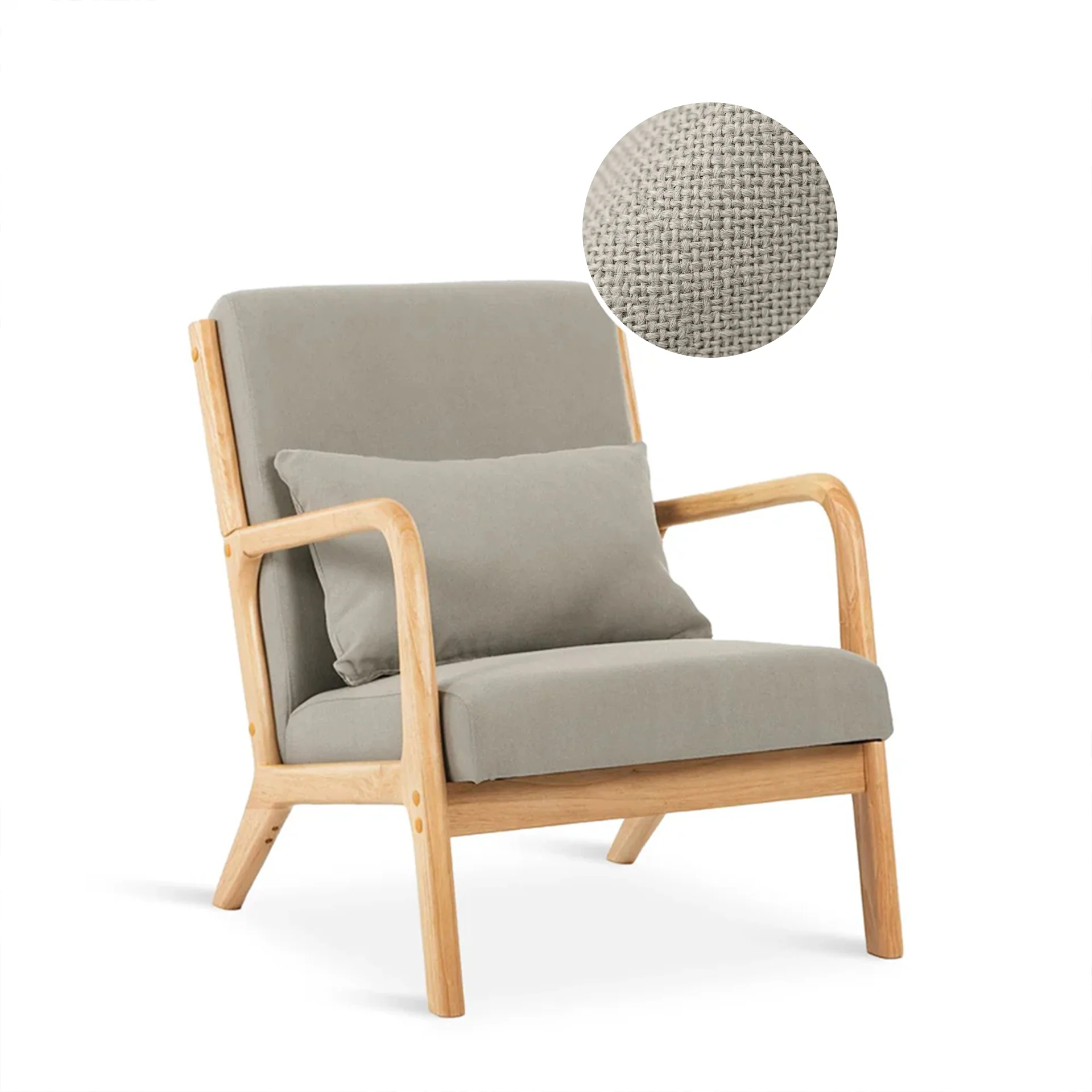 Taru Velvet Armchair - Grey - Image 6