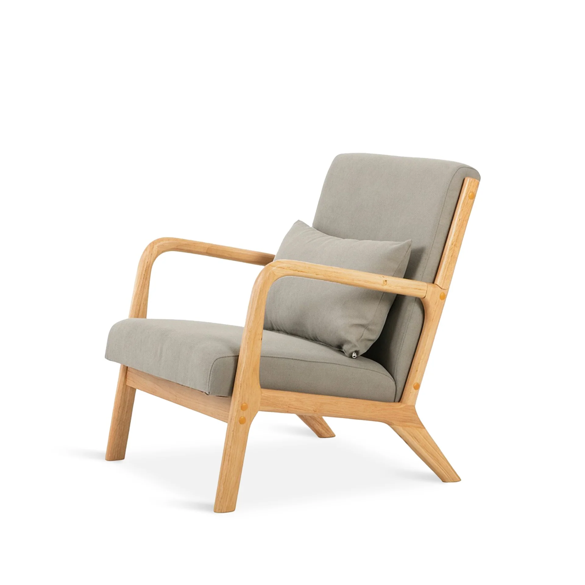 Taru Velvet Armchair - Grey - Image 8
