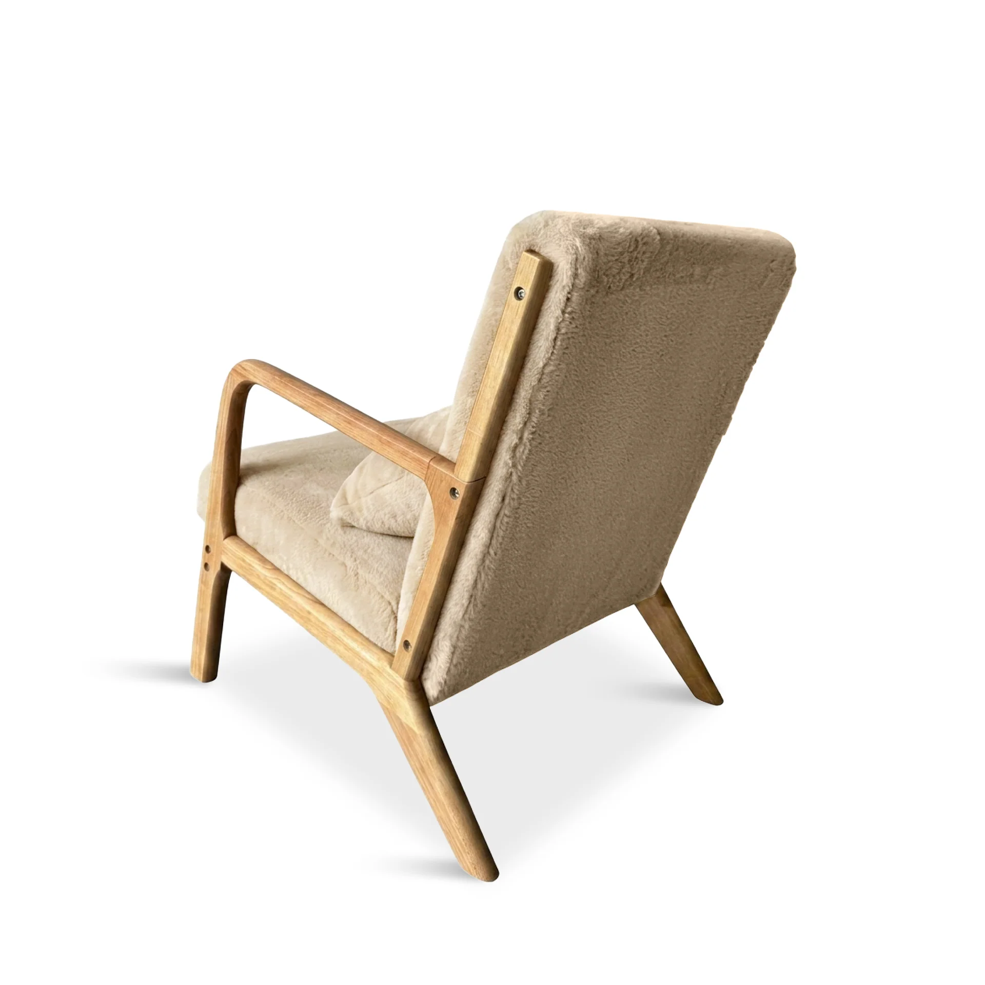 Taru Velvet Armchair - Light Khaki - Image 10