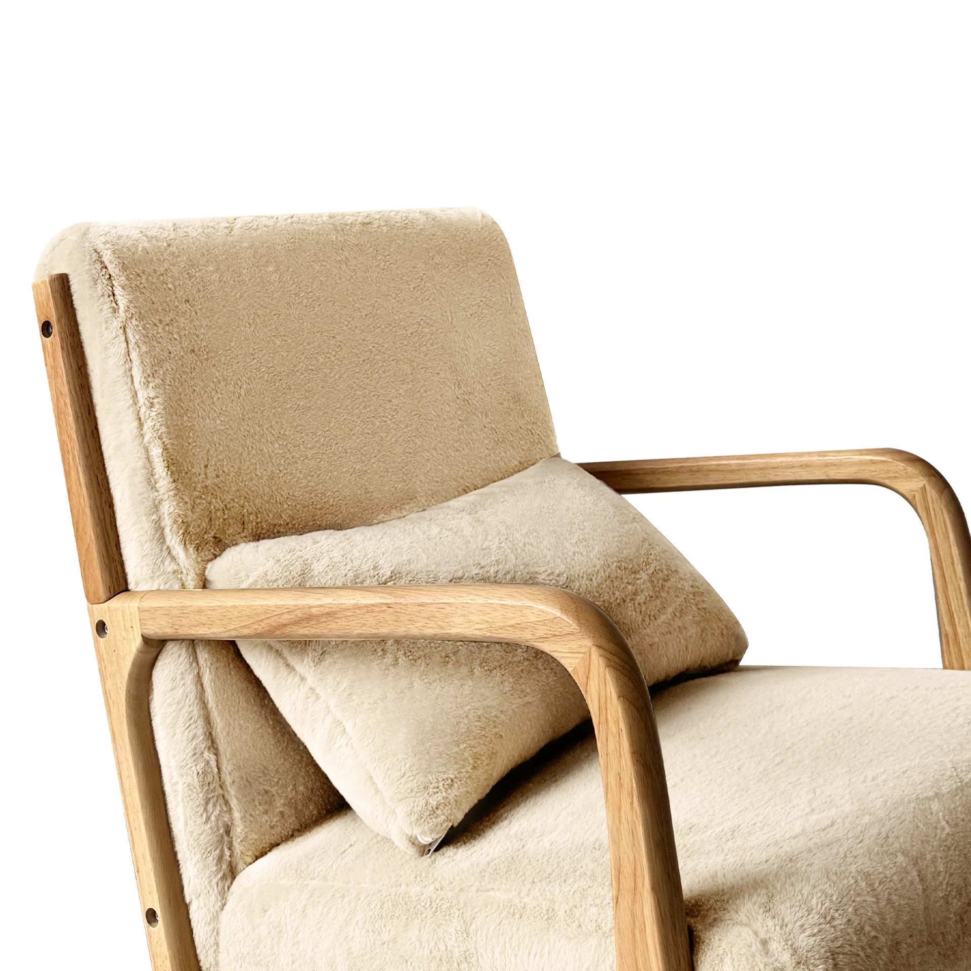 Taru Velvet Armchair - Light Khaki - Image 13