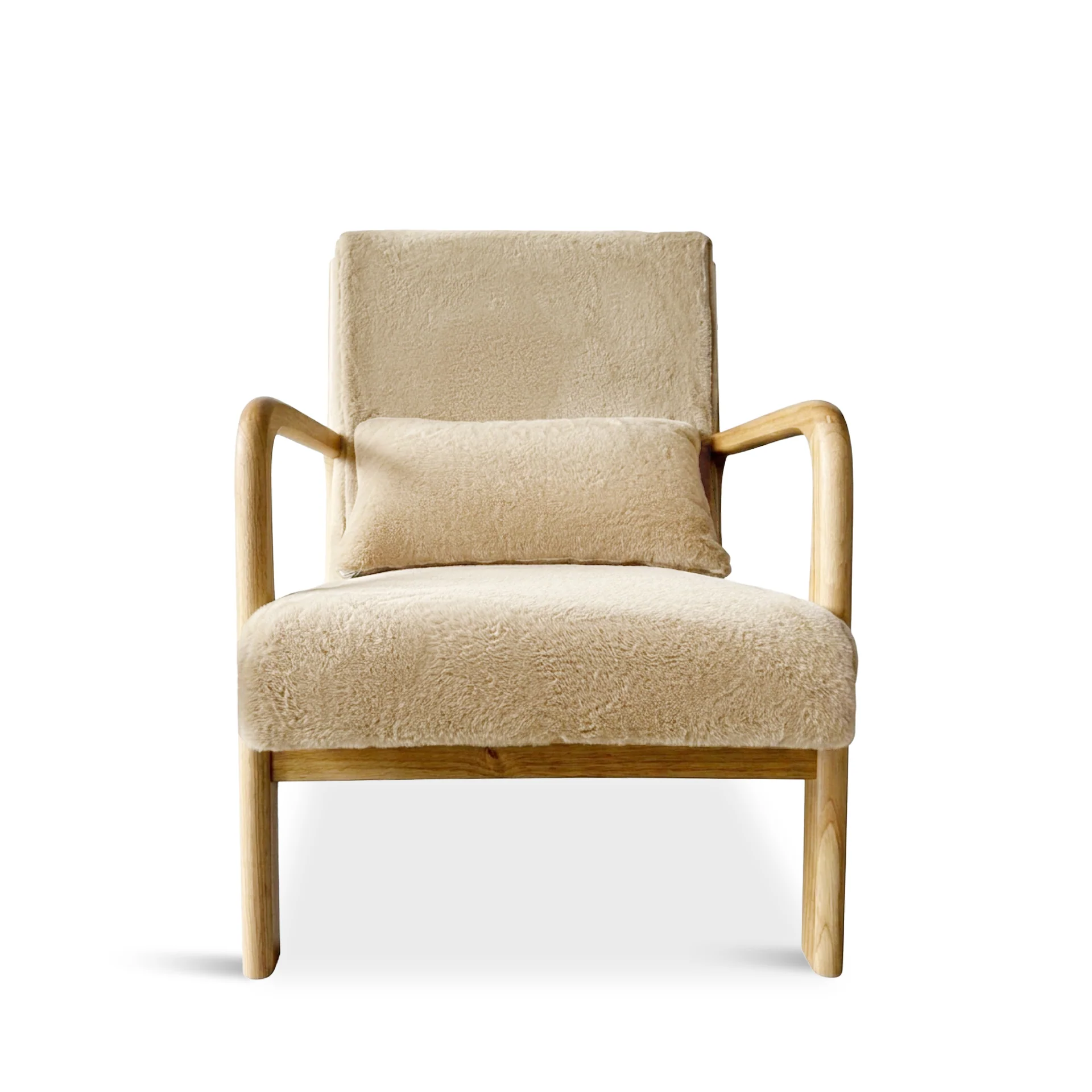 Taru Velvet Armchair - Light Khaki - Image 8