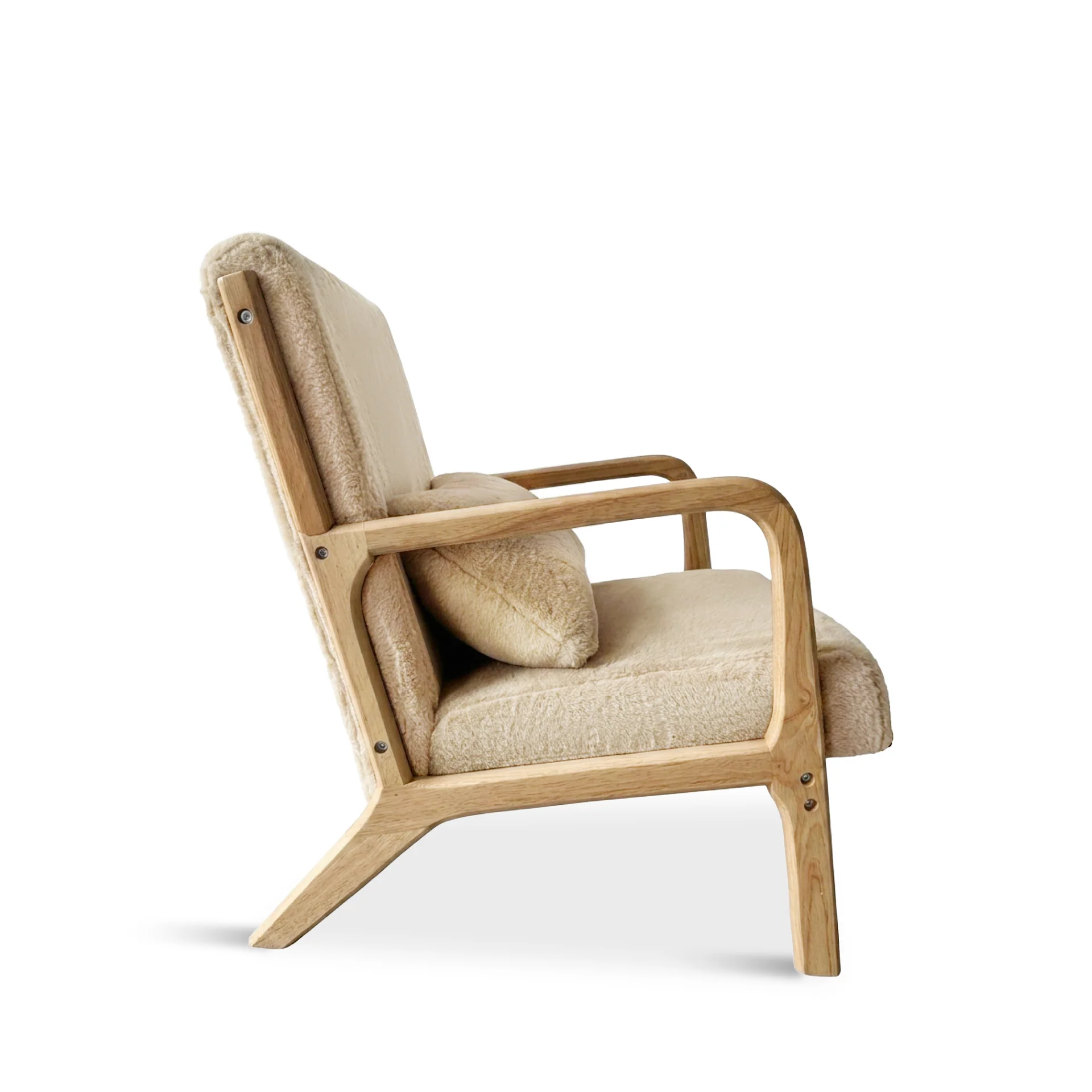 Taru Velvet Armchair - Light Khaki - Image 9