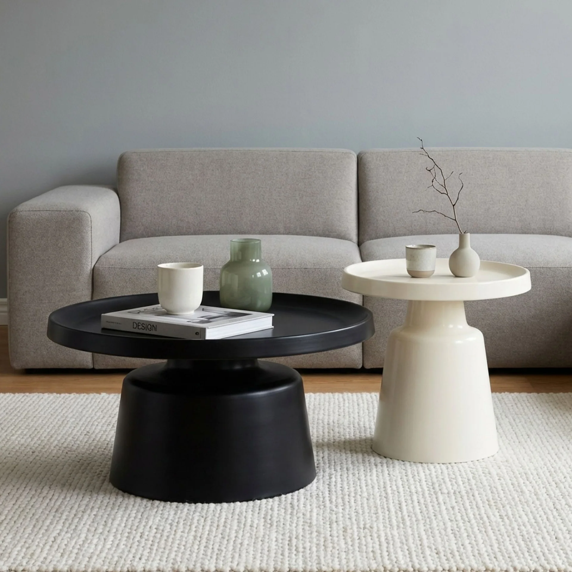 Tawny 2 Piece Coffee Table Set - Black + White - Image 5