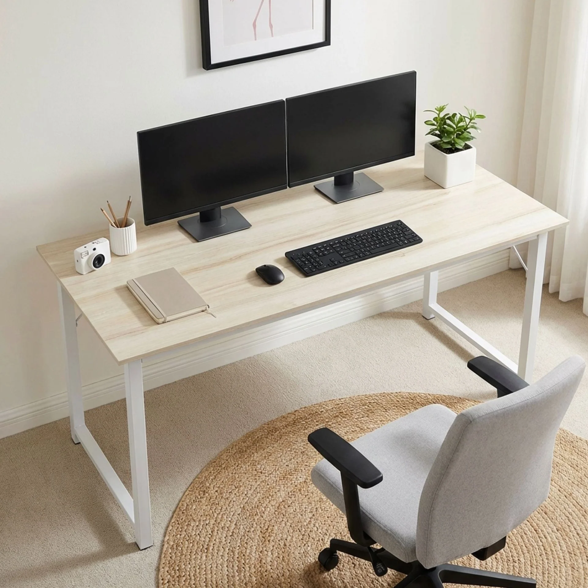 Taylen 140cm Computer Desk - Maple - Image 4