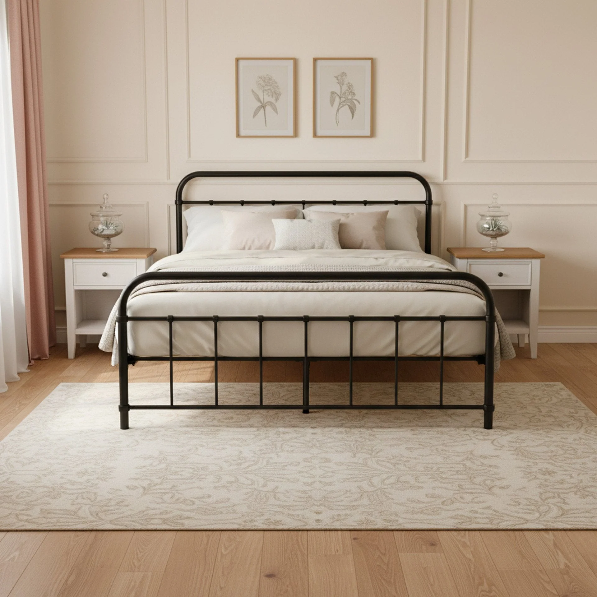 Taylor Queen Metal Bed Frame - Black - Image 2