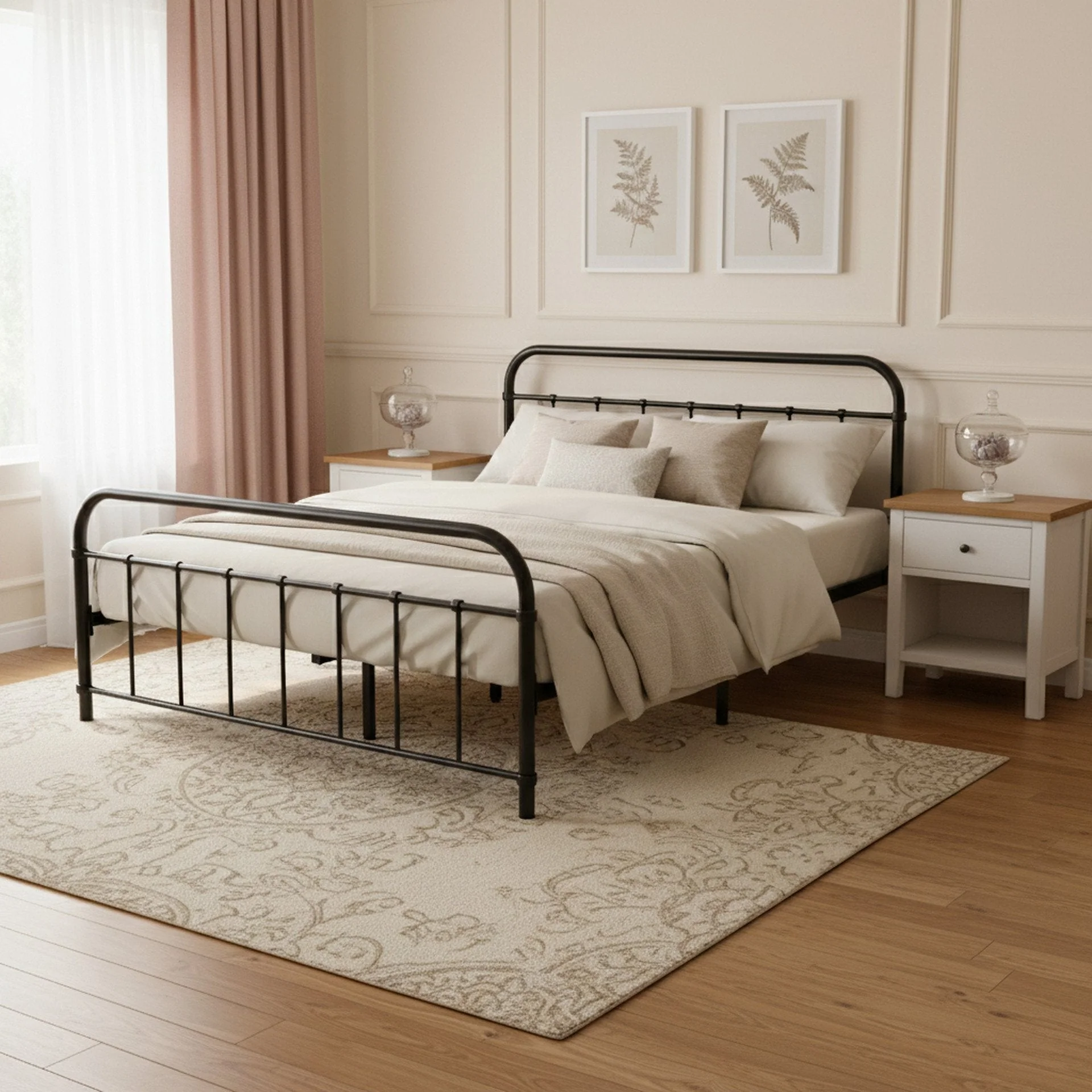 Taylor Queen Metal Bed Frame - Black - Image 3