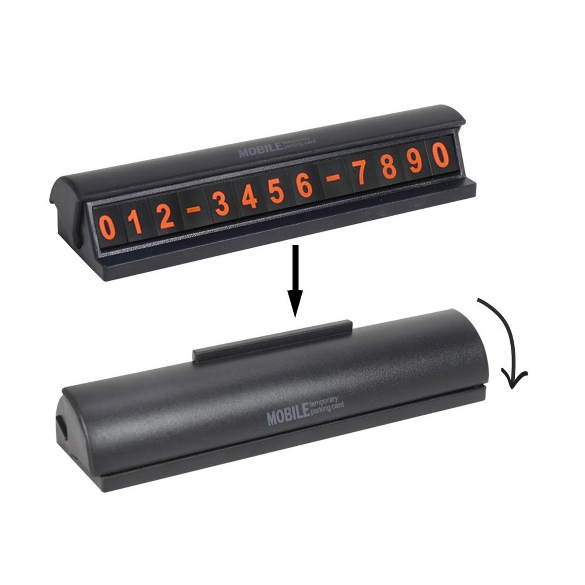 Temporary Parking Card Hidden Phone Number Card Plate - Image 2