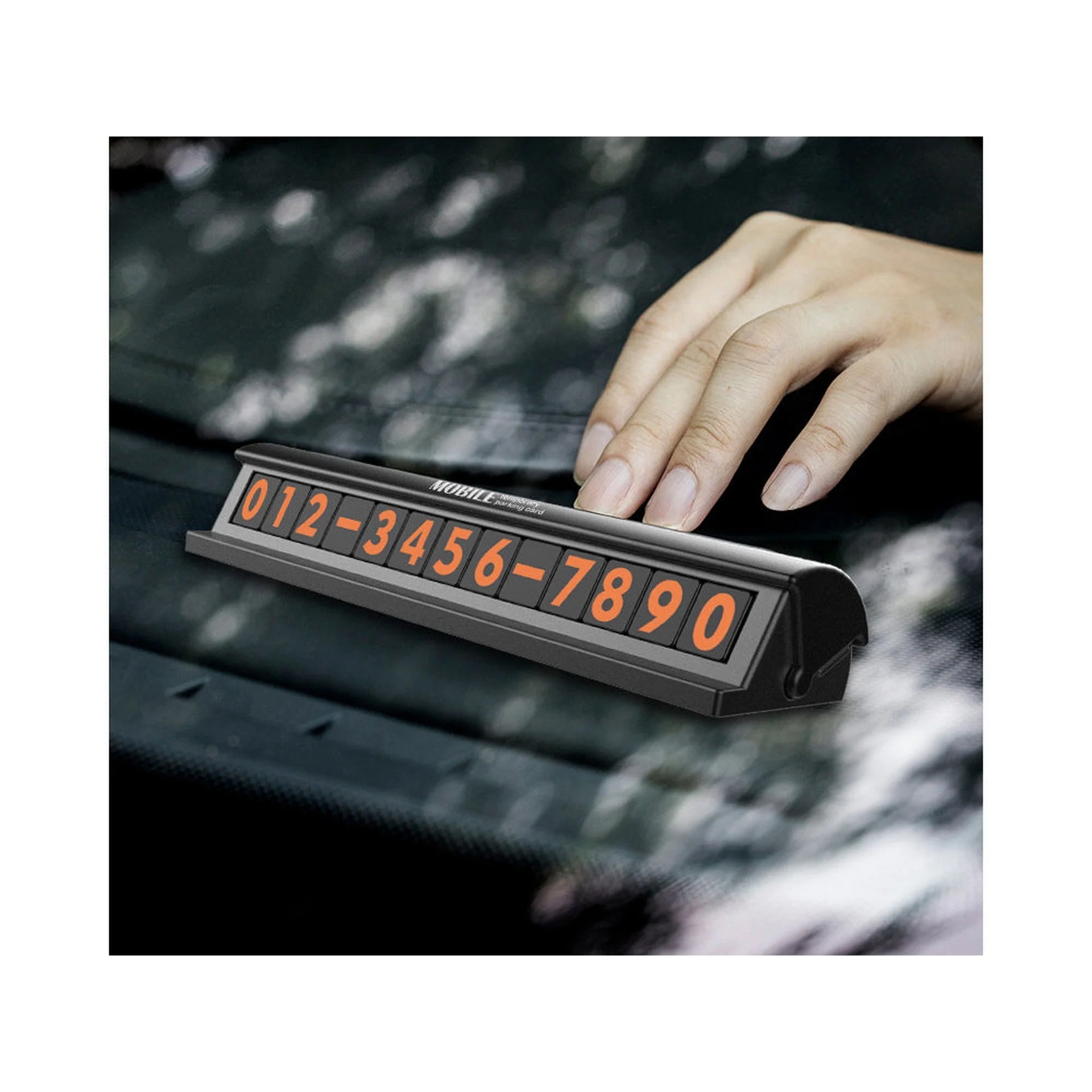Temporary Parking Card Hidden Phone Number Card Plate - Image 4
