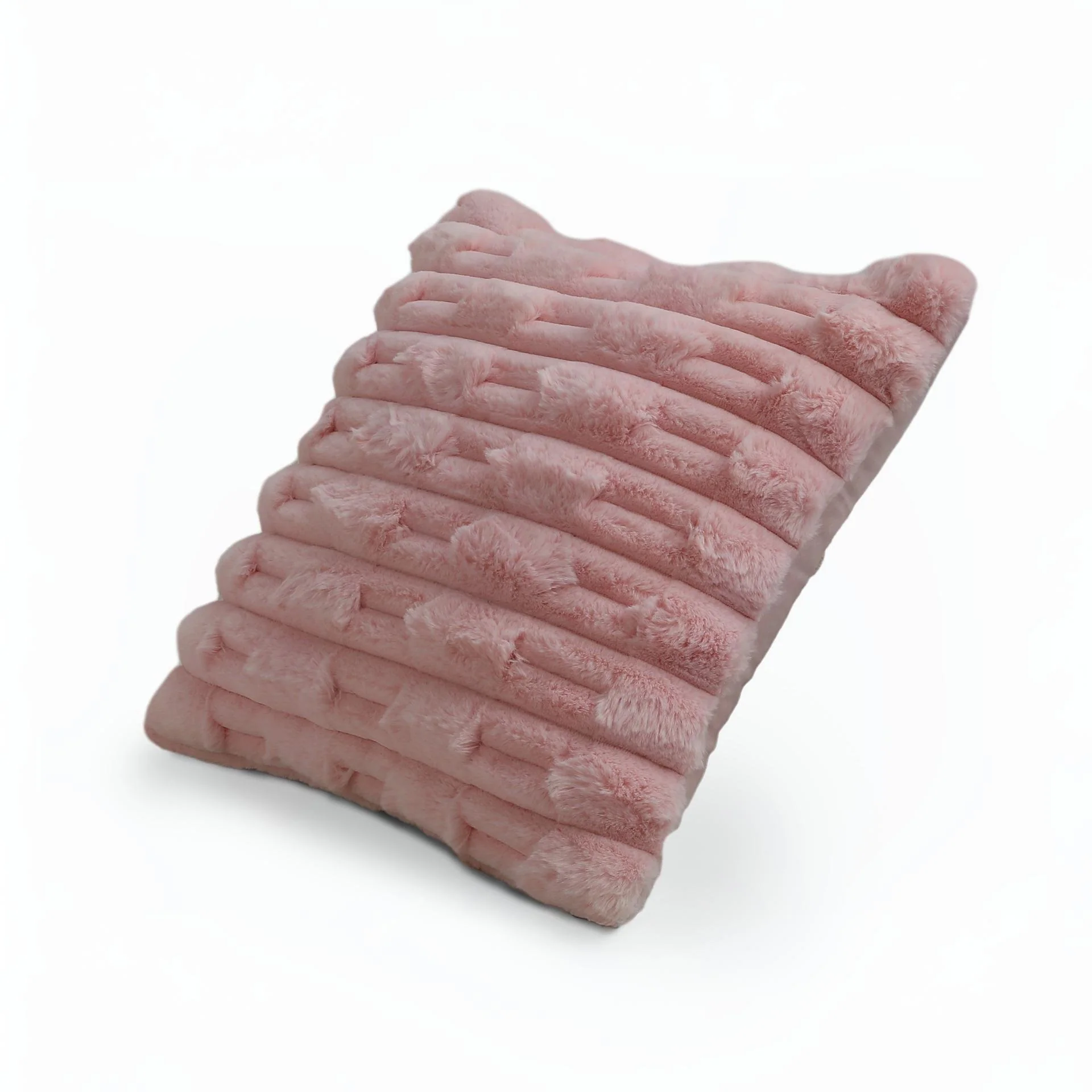 Textured Cushion Pink 45x45cm - Image 3