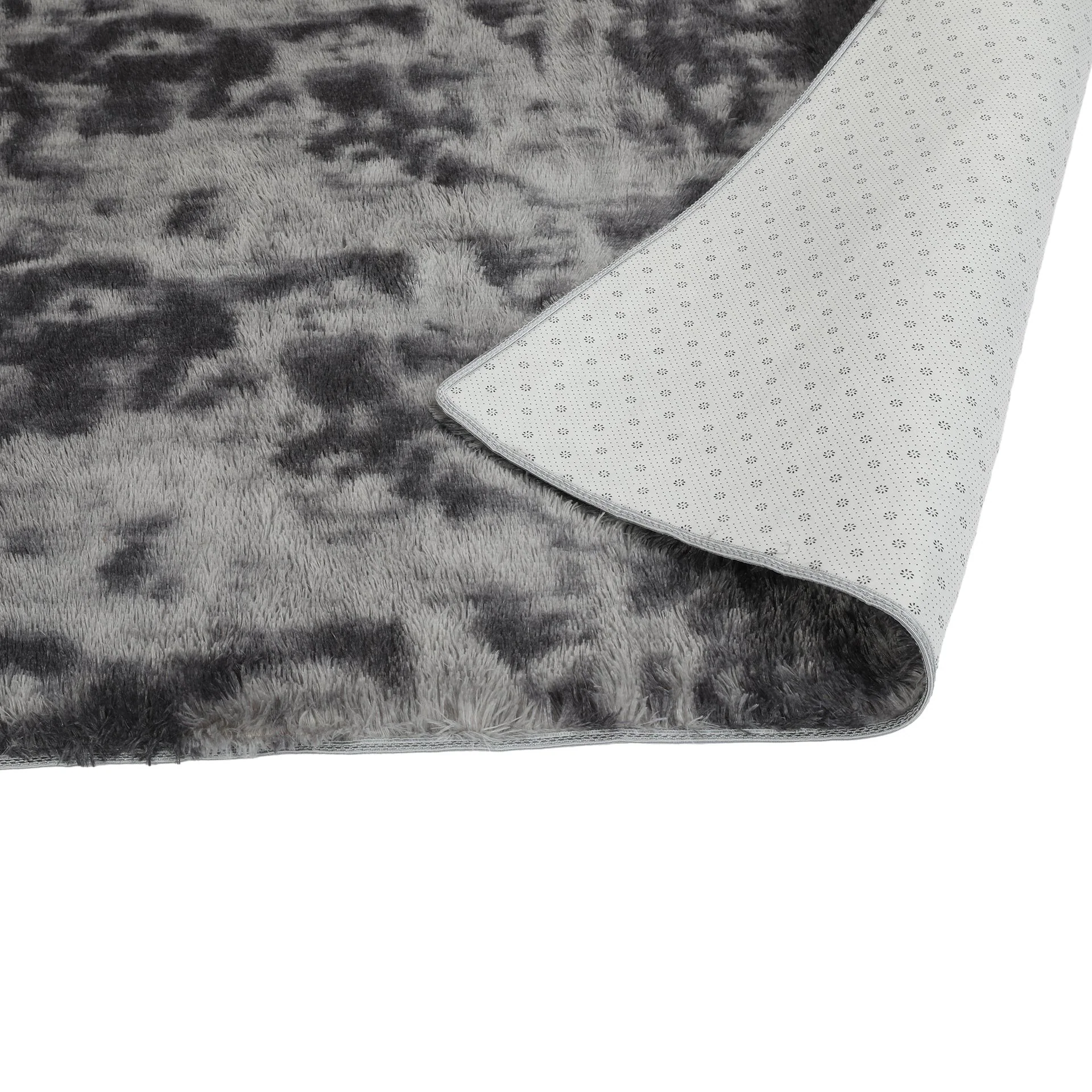 Thick Soft Shaggy Rug Dark Grey 140x200cm - Image 5