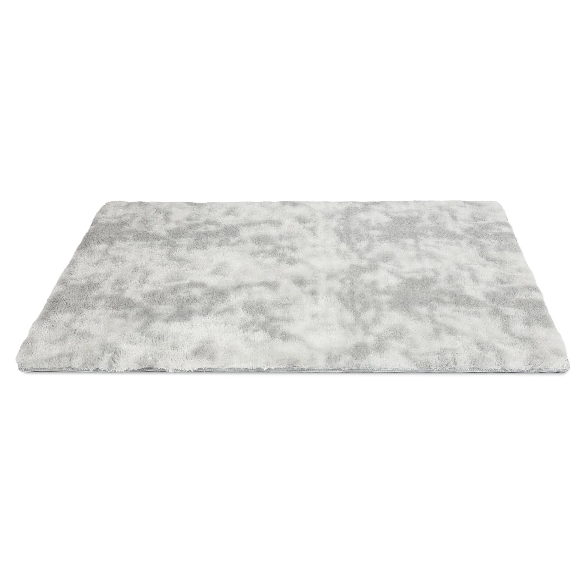 Thick Soft Shaggy Rug Light Grey 140x200cm - Image 2