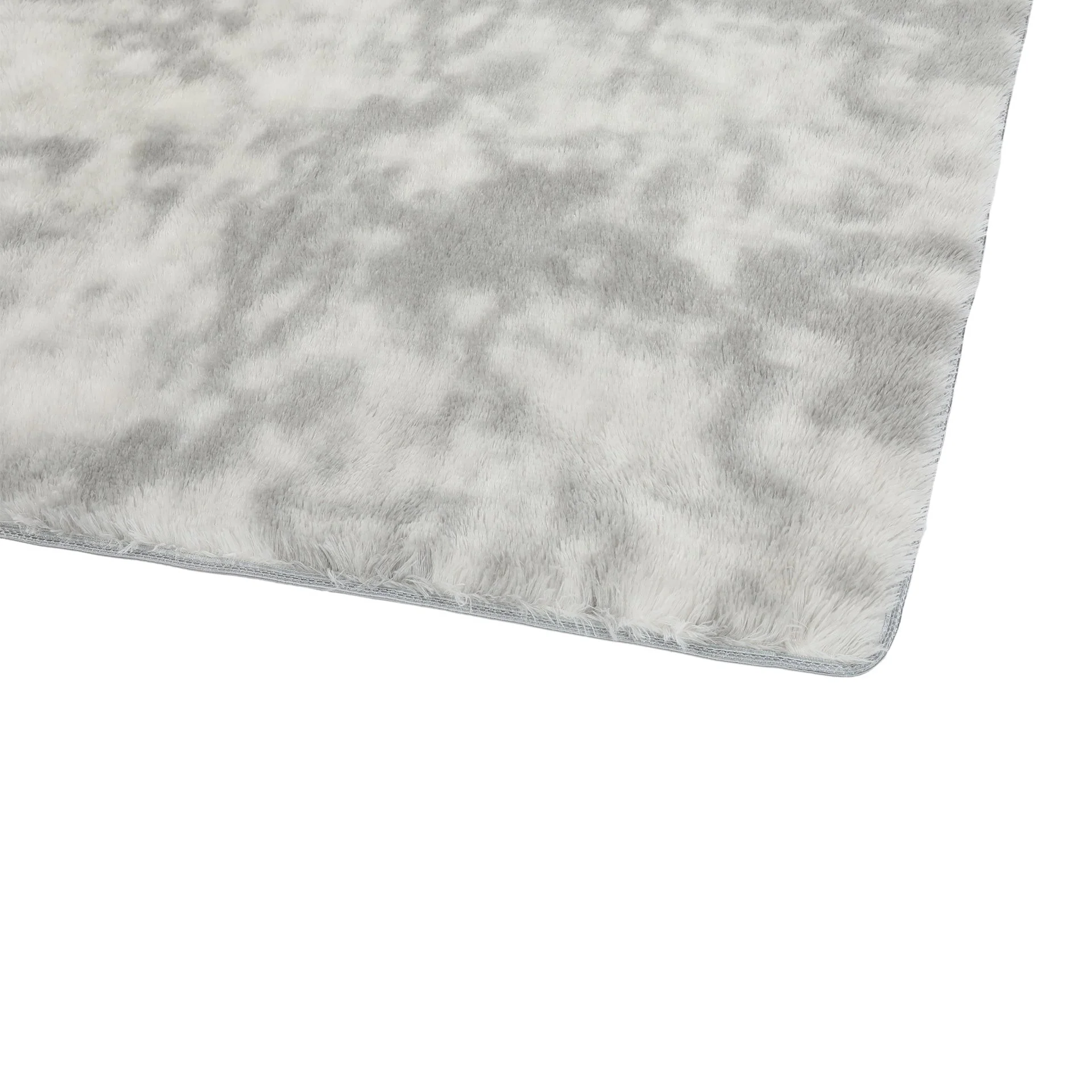Thick Soft Shaggy Rug Light Grey 140x200cm - Image 3