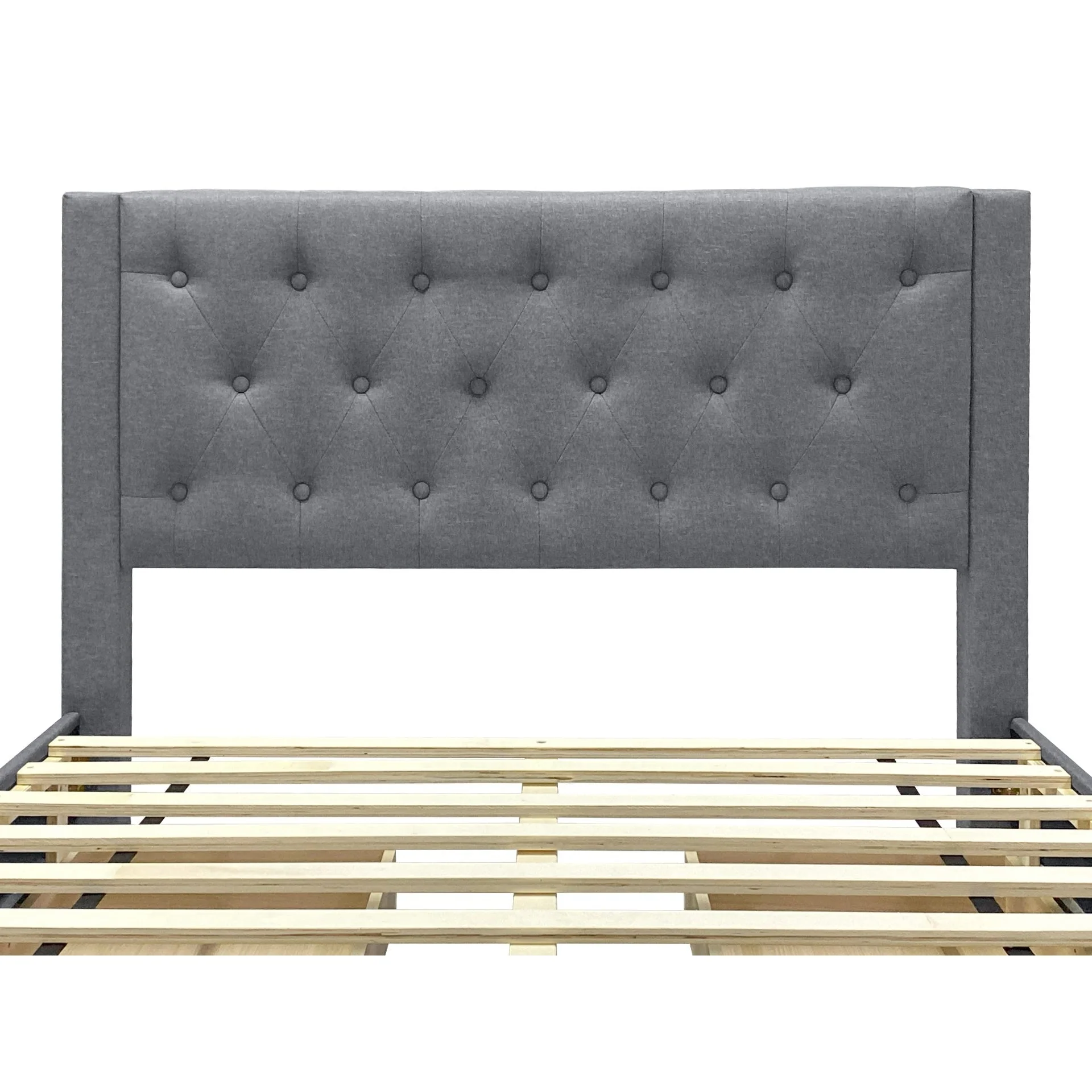 Thornton Double Fabric Bed Frame with 4 Drawers - Light Grey - Image 16