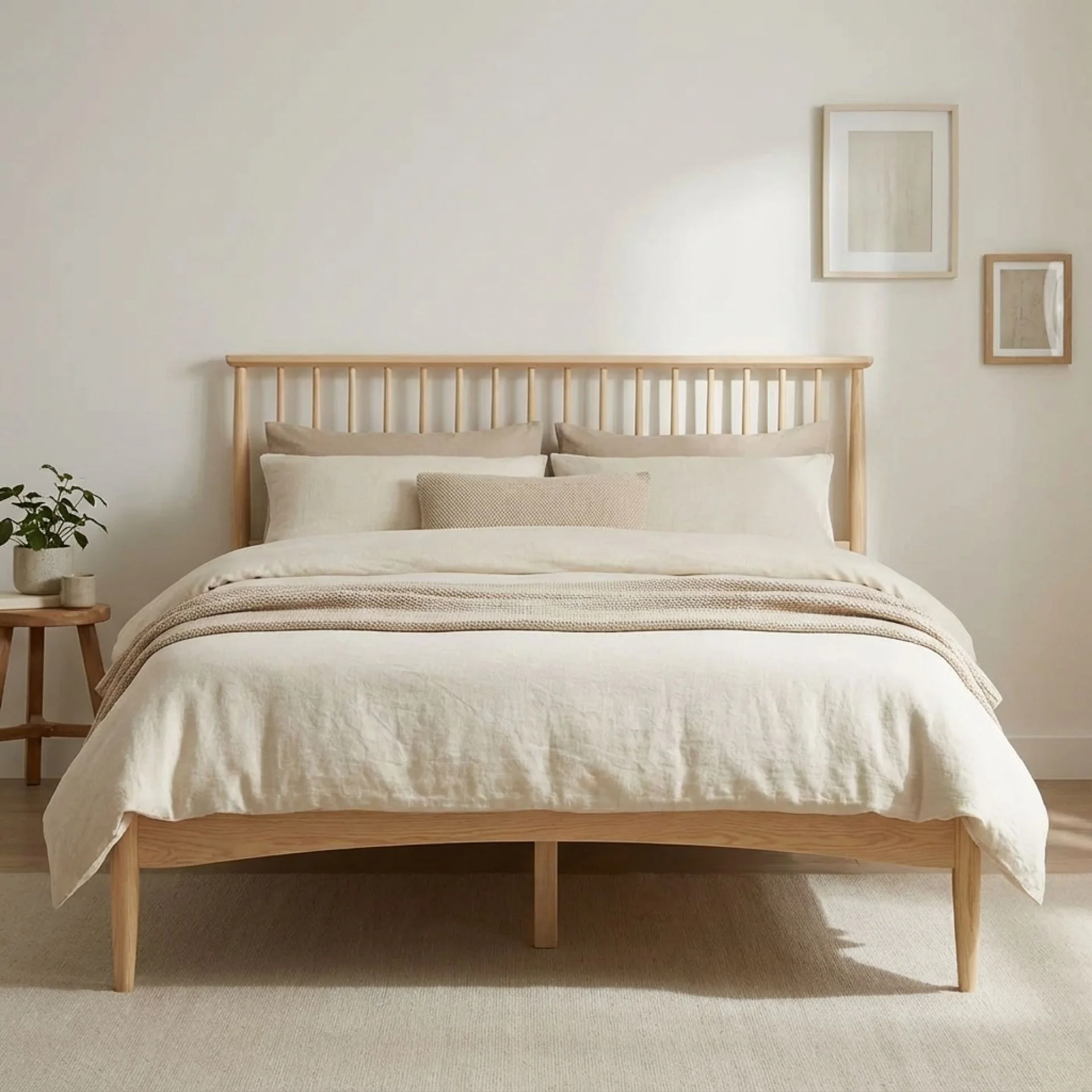 Tolmount Double Wooden Bed Frame - Light Oak - Image 2