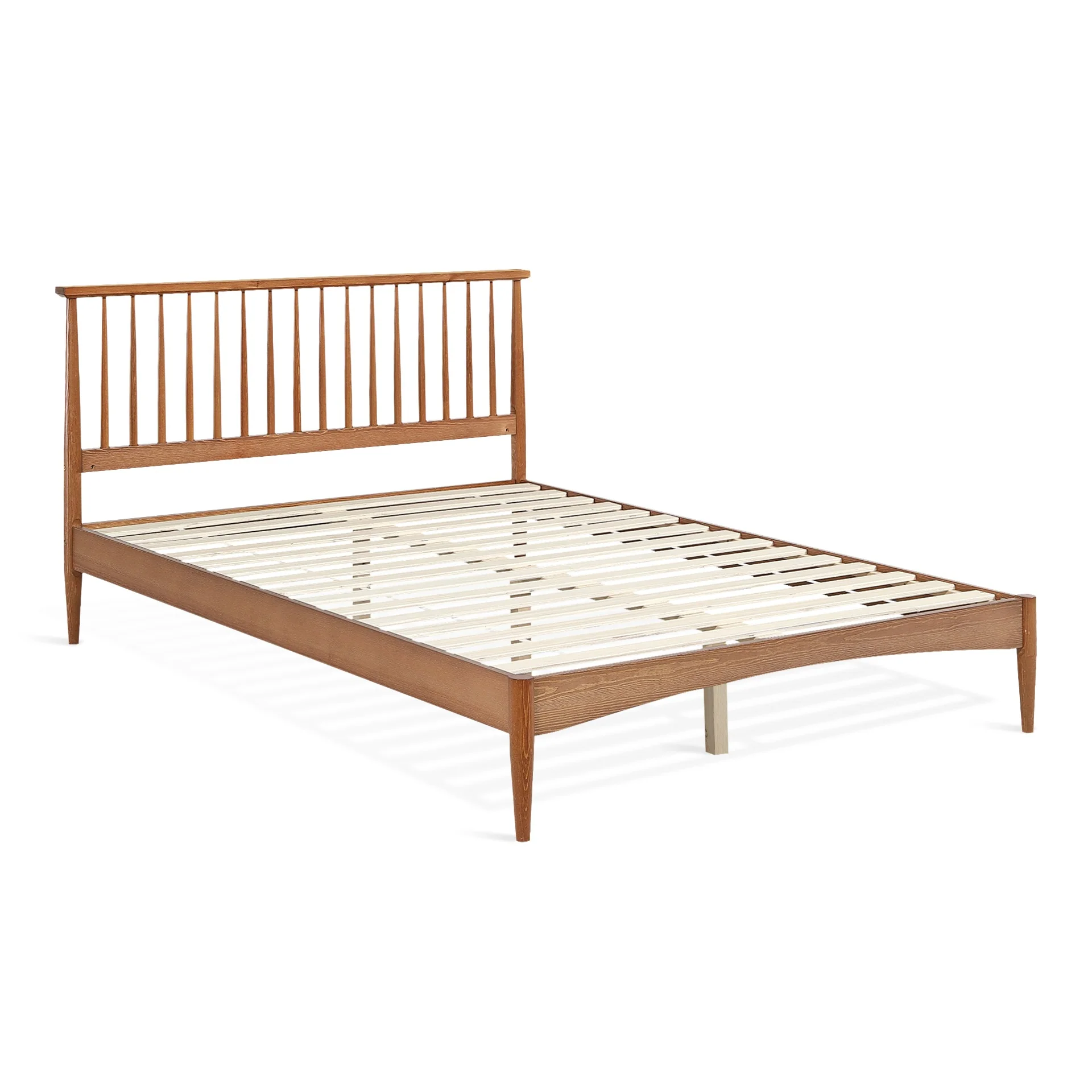 Tolmount Double Wooden Bed Frame - Walnut - Image 4