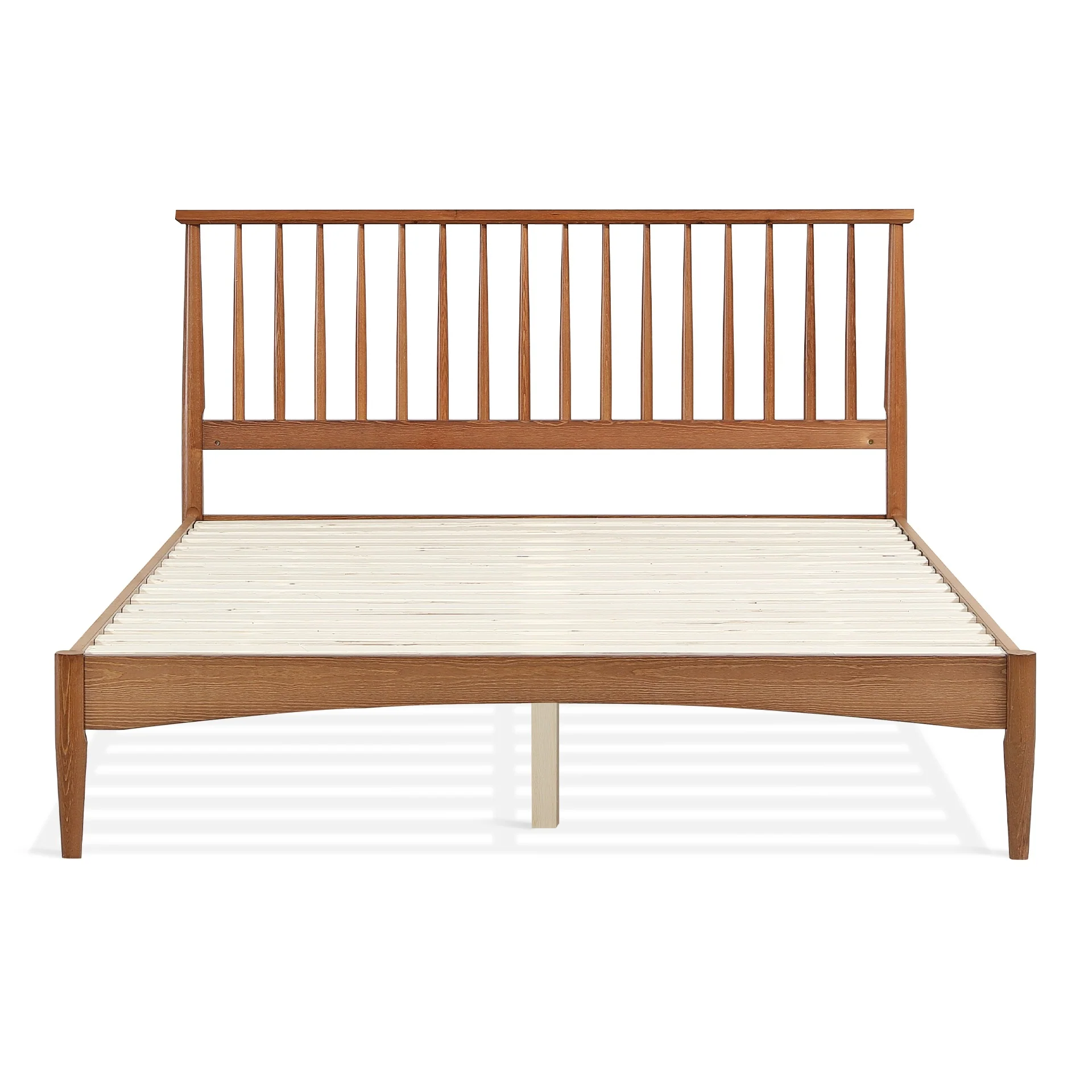 Tolmount Double Wooden Bed Frame - Walnut - Image 5
