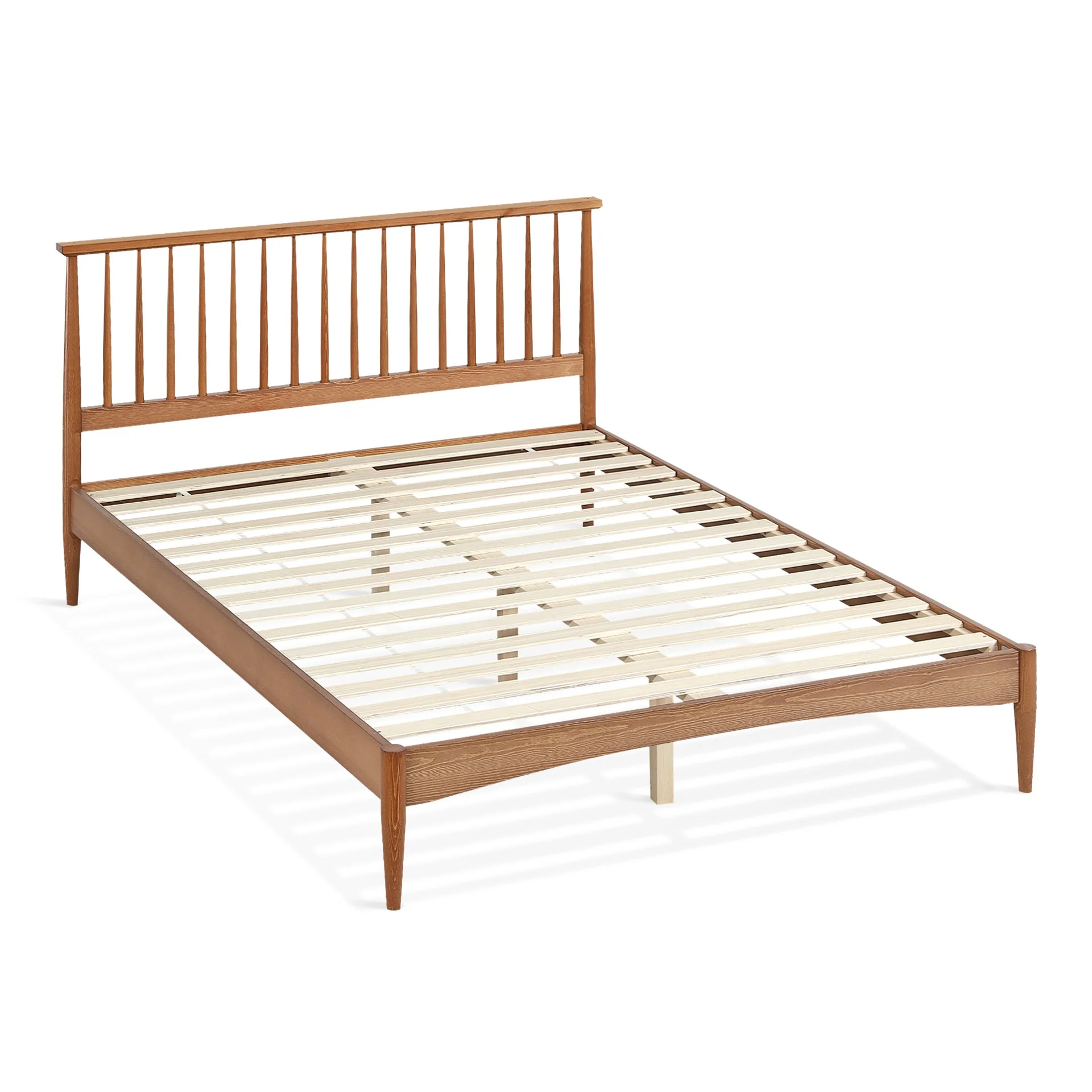Tolmount Double Wooden Bed Frame - Walnut - Image 6