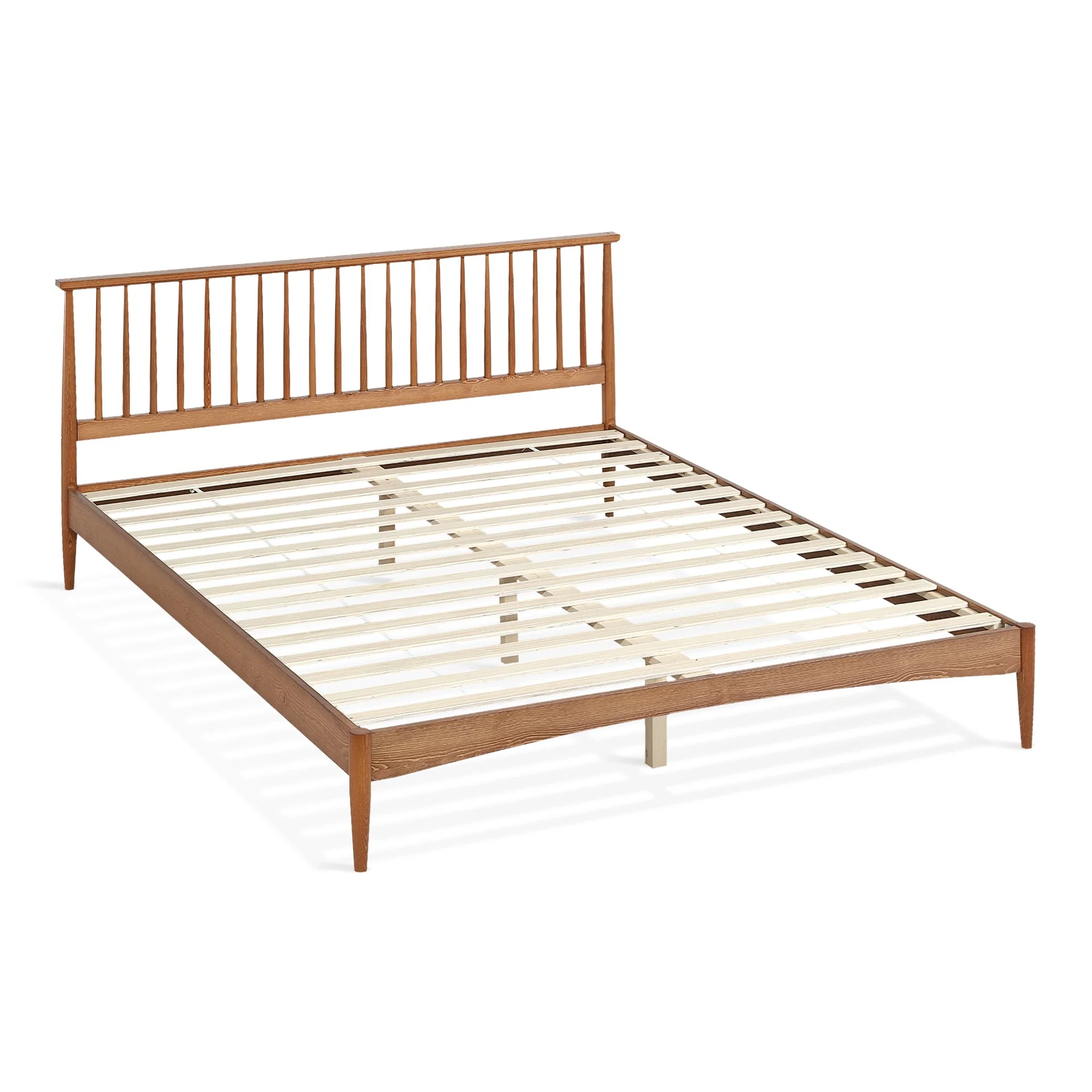 Tolmount King Wooden Bed Frame - Walnut - Image 4