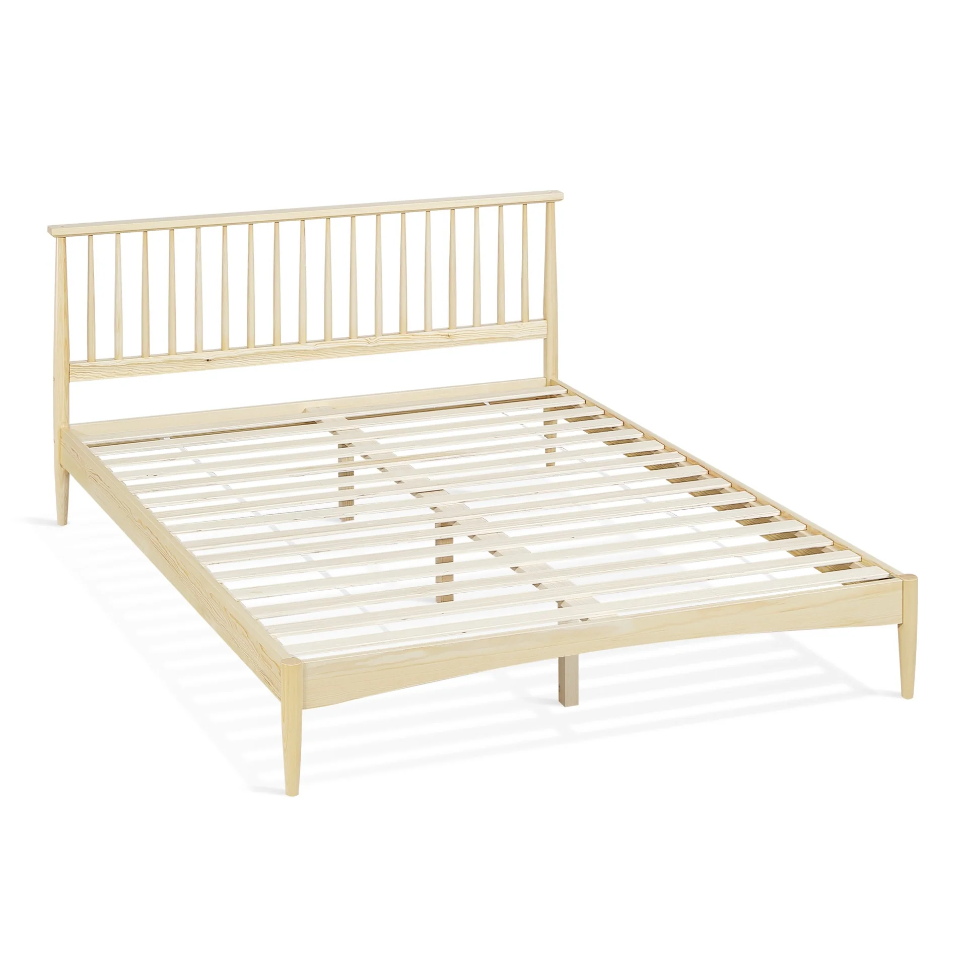 Tolmount Queen Wooden Bed Frame - Light Oak - Image 4