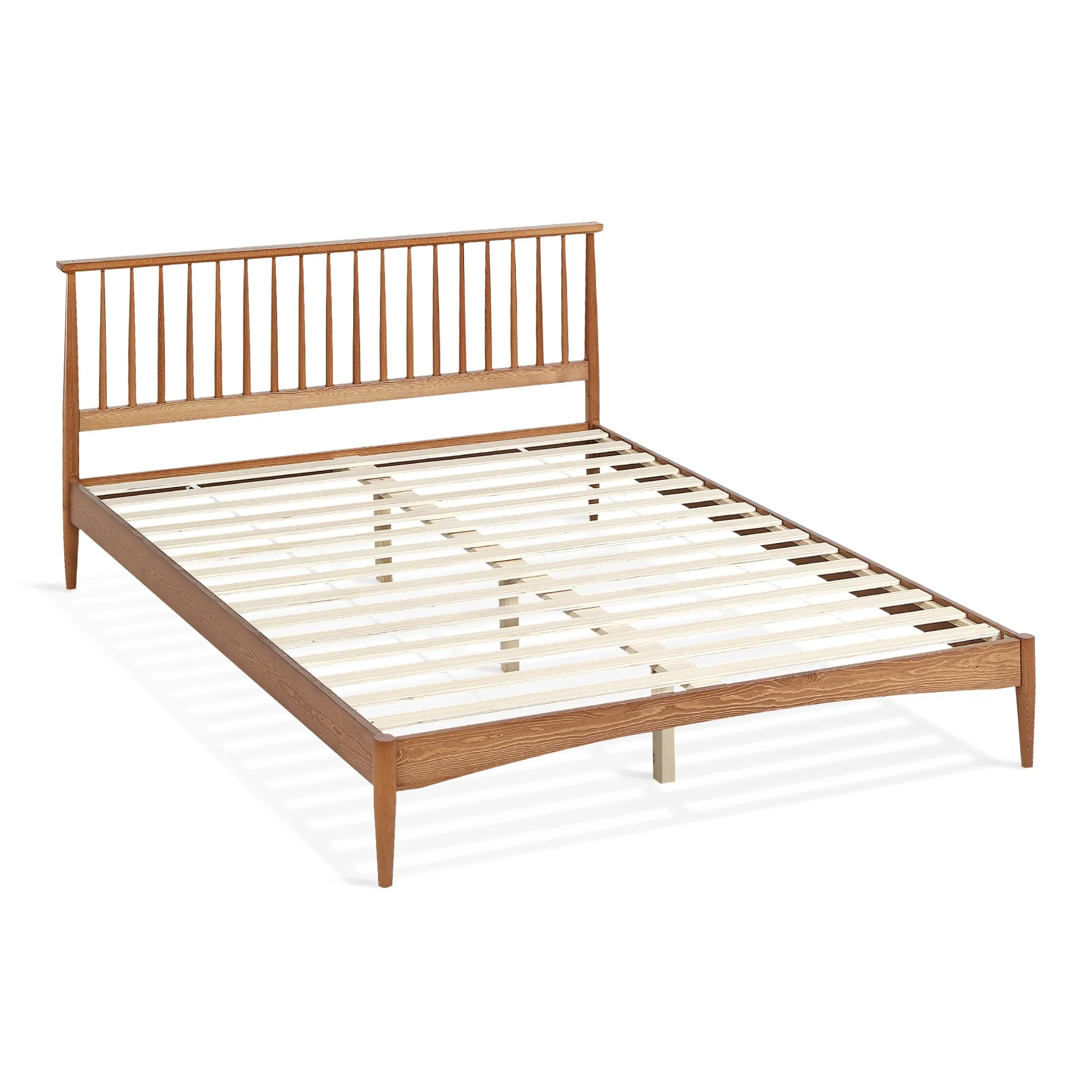 Tolmount Queen Wooden Bed Frame - Walnut - Image 6