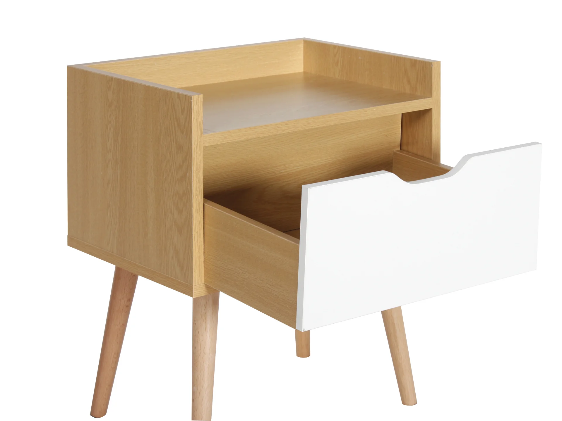 Tomi Bedside Table Nightstand - Oak - Image 3