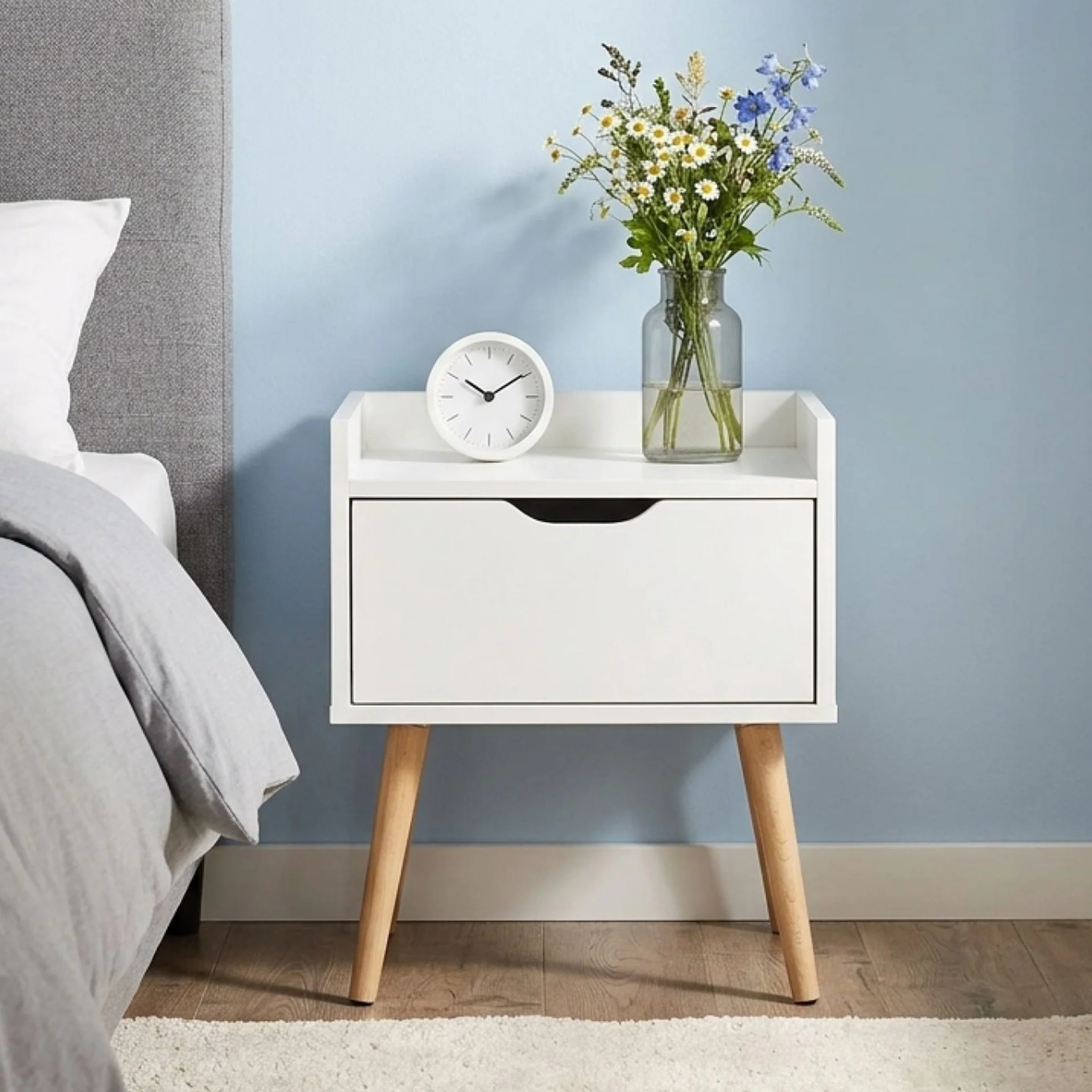 Tomi Bedside Table - White - Image 5