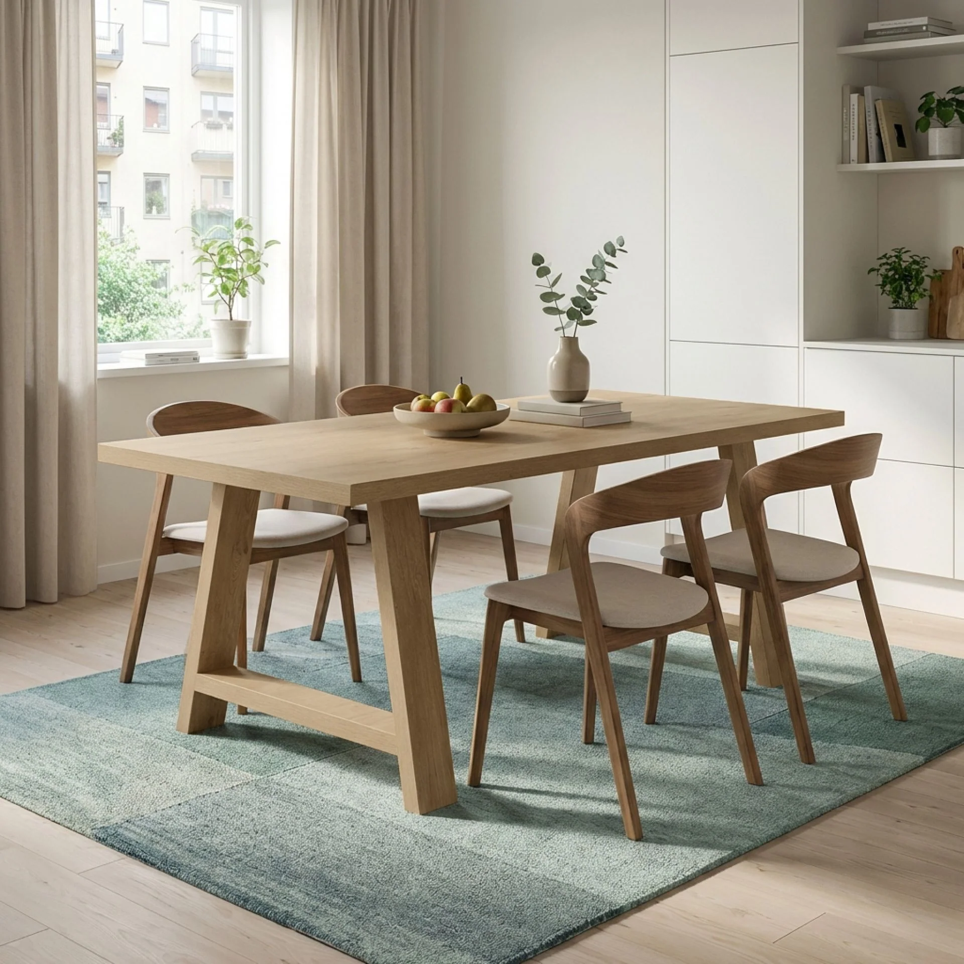 Tommie Dining Table Rectangle 180 x 85.5cm - Oak - Image 3