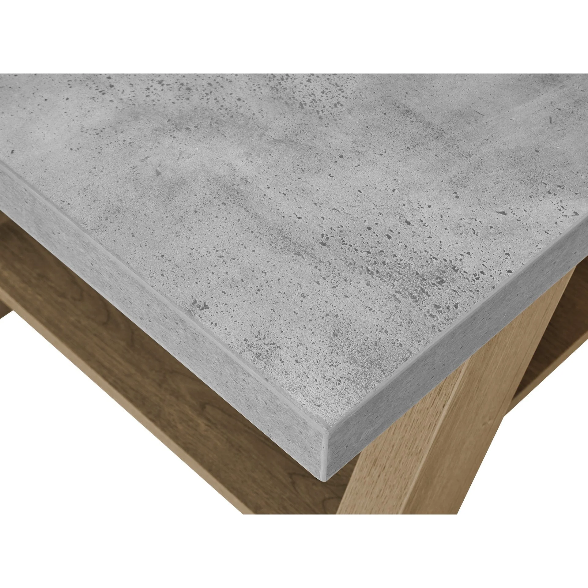 Tommie Rectangular Coffee Table - Cement + Oak - Image 11