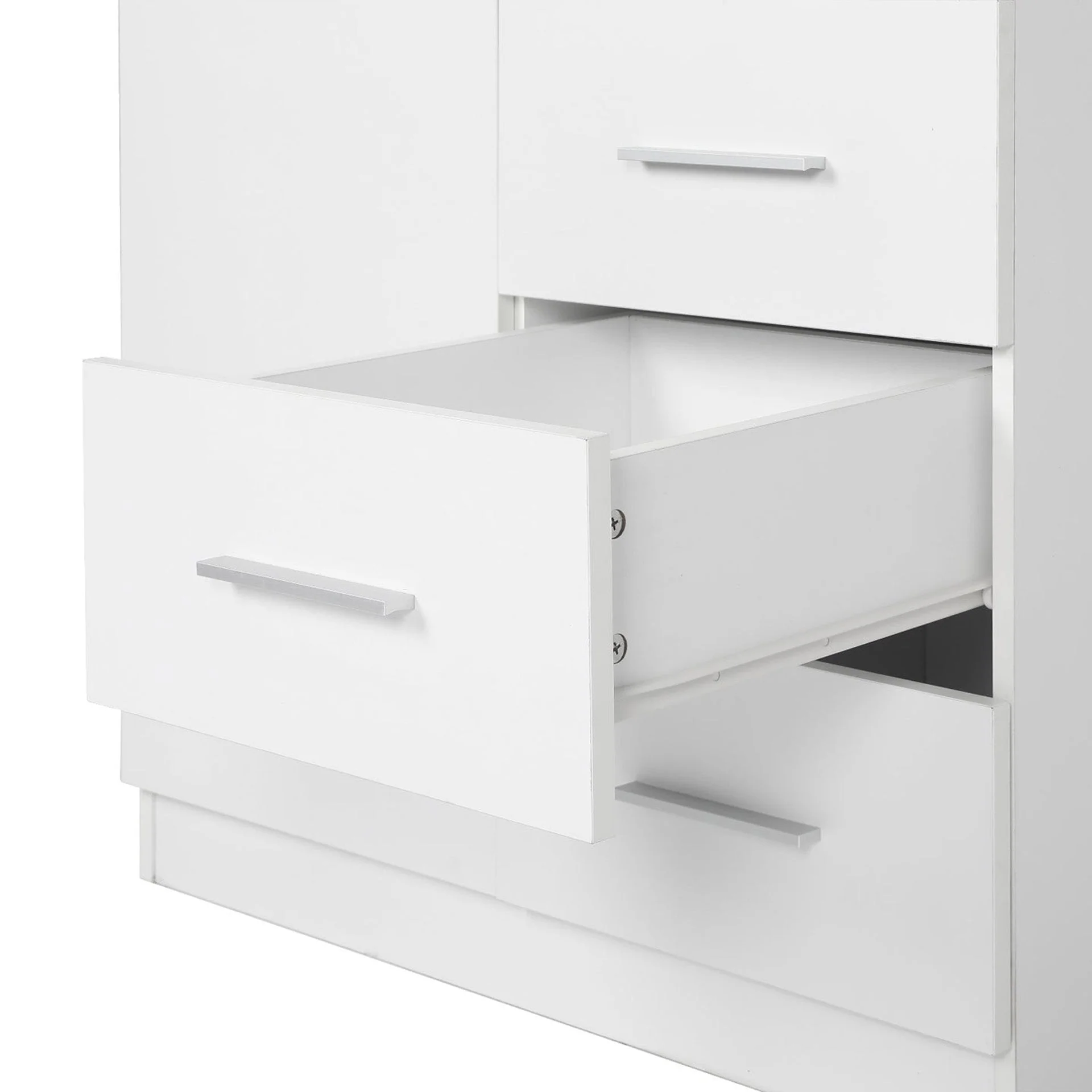Tongass 2 Door Wardrobe with 3 Drawers - White - Image 11