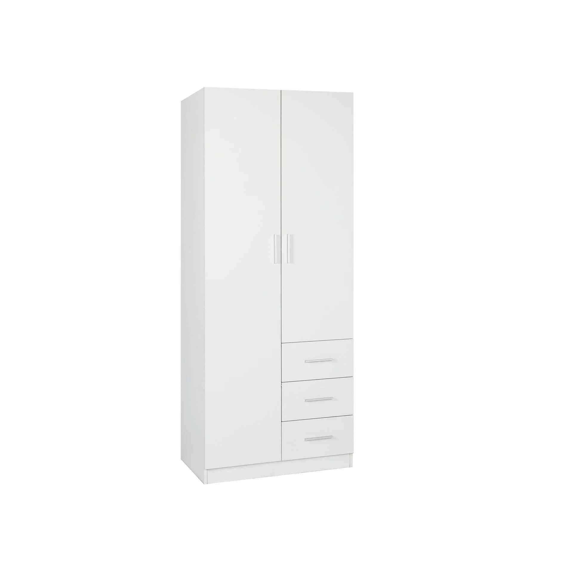 Tongass 2 Door Wardrobe with 3 Drawers - White - Image 6