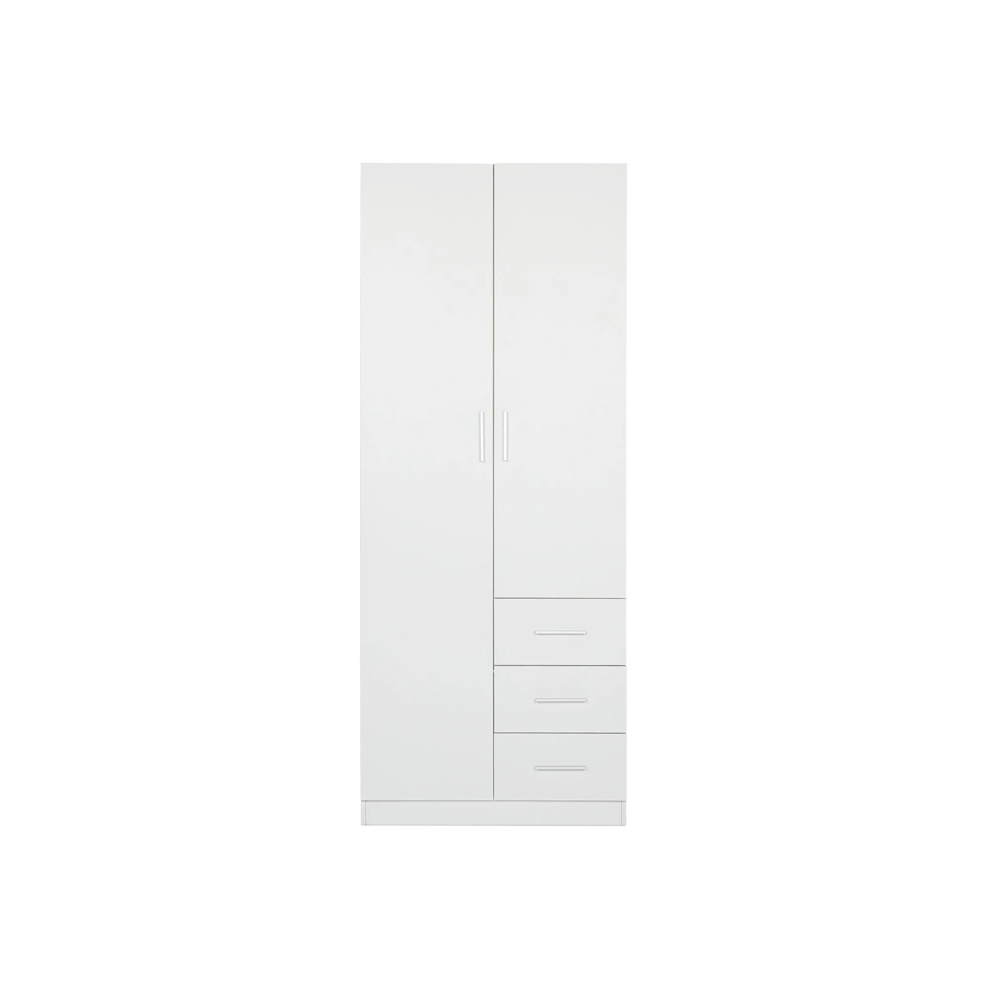 Tongass 2 Door Wardrobe with 3 Drawers - White - Image 7