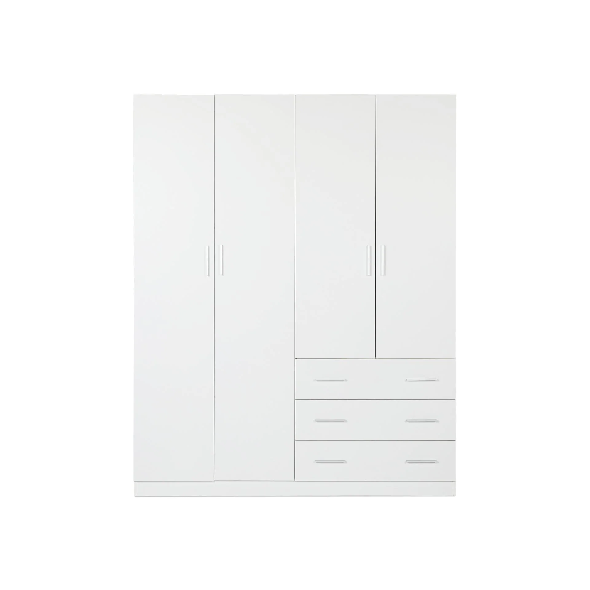 Tongass 4 Door Wardrobe with 3 Drawers - White - Image 8