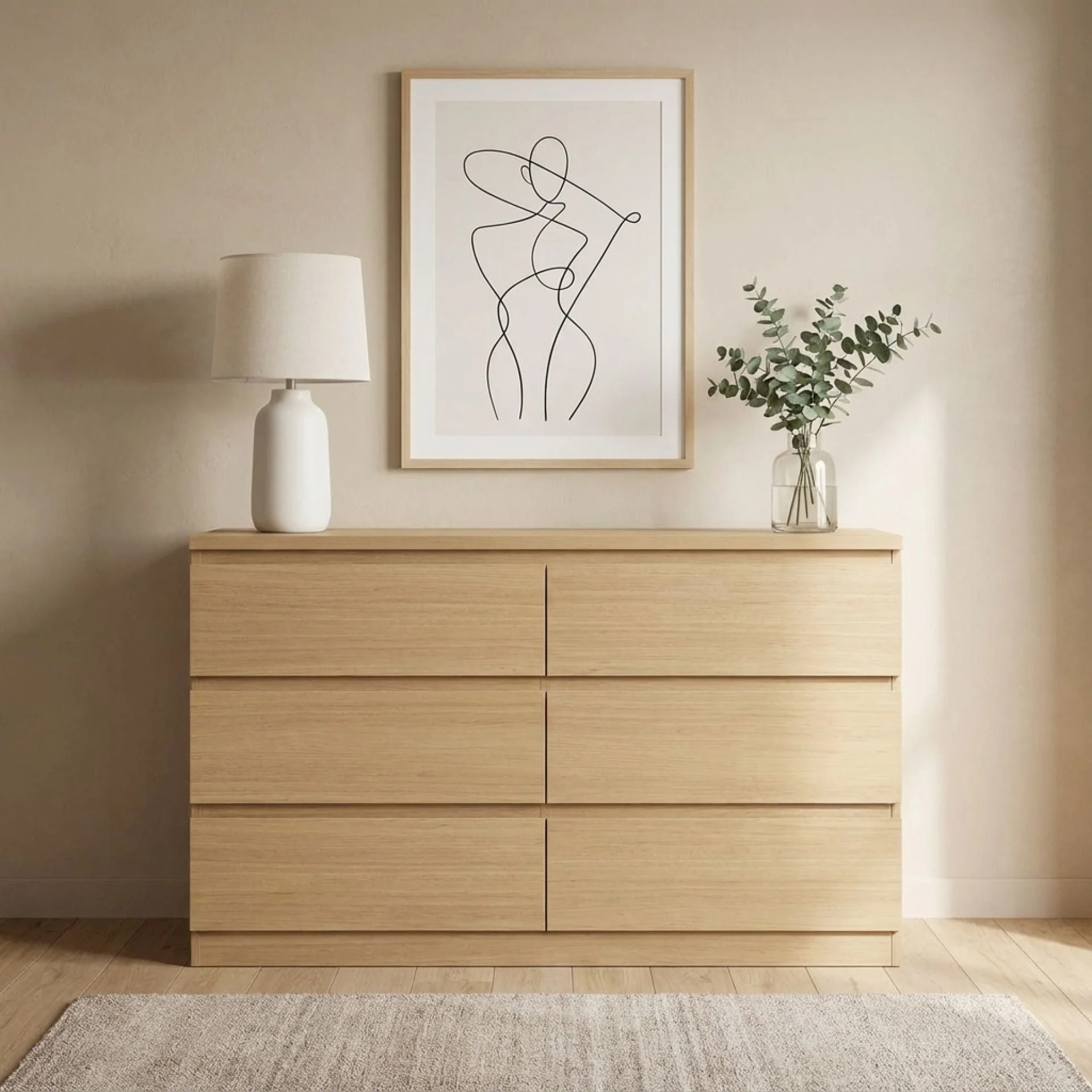 Tongass 6 Drawer Lowboy - Oak - Image 2