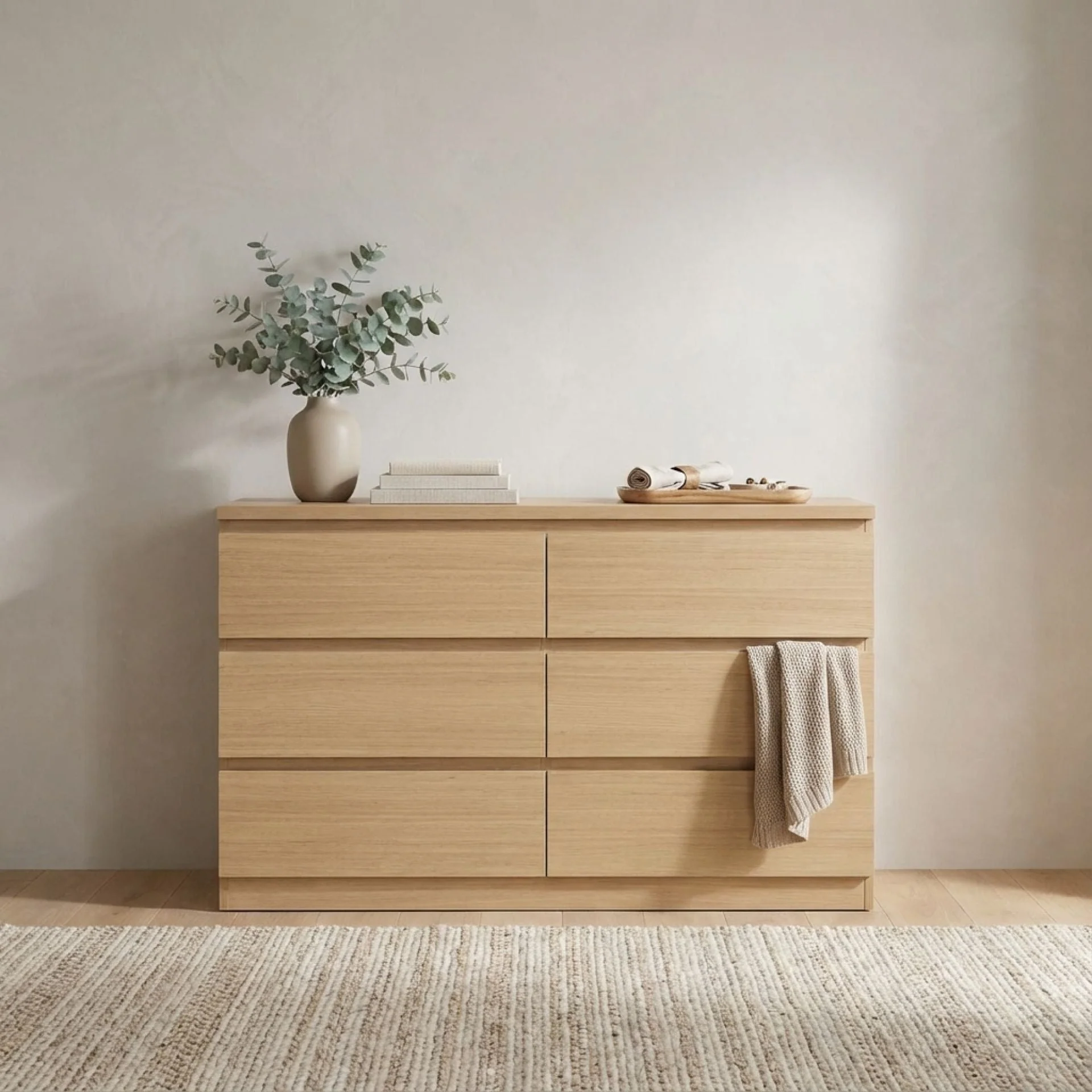 Tongass 6 Drawer Lowboy - Oak - Image 3