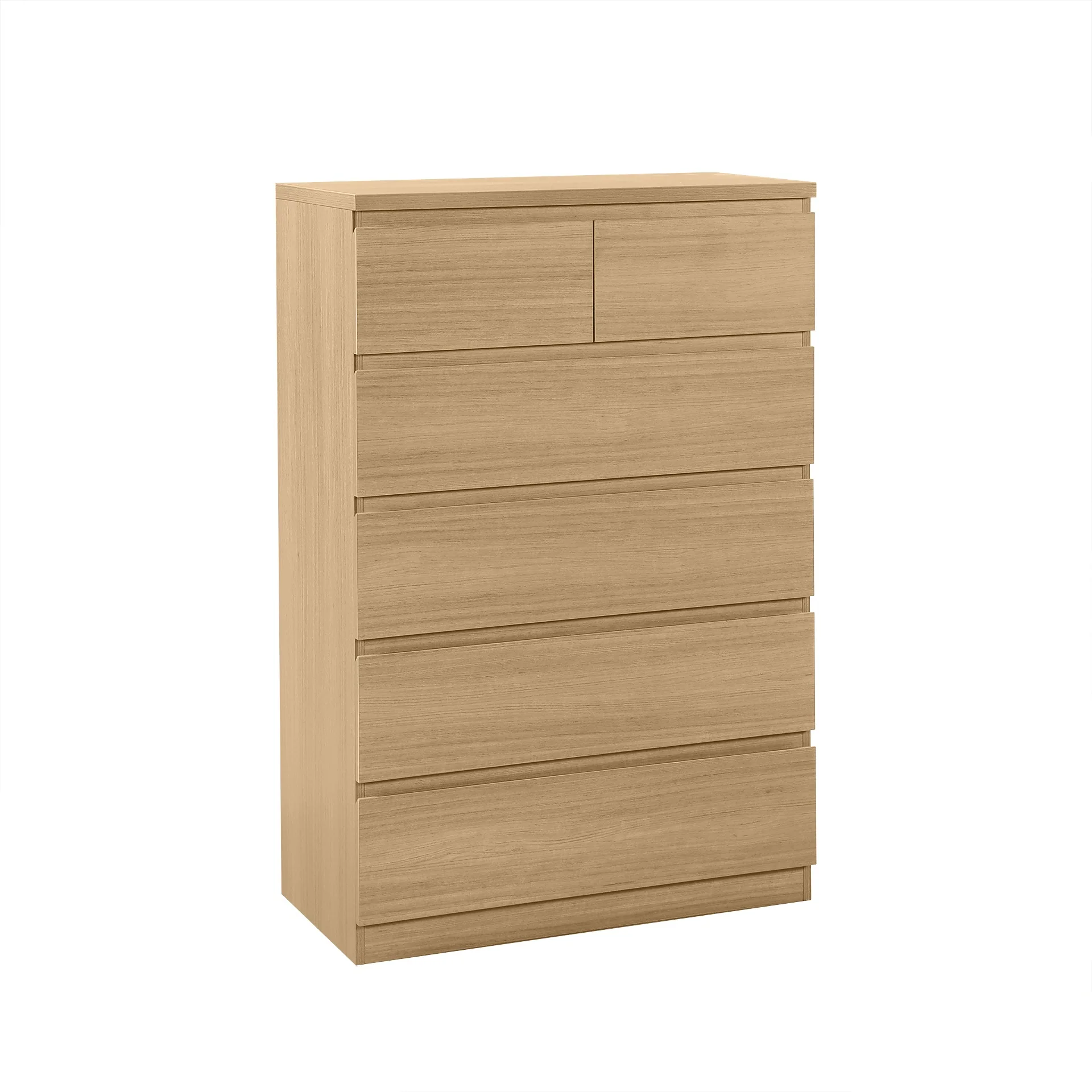 Tongass 6 Drawer Tallboy - Oak - Image 4
