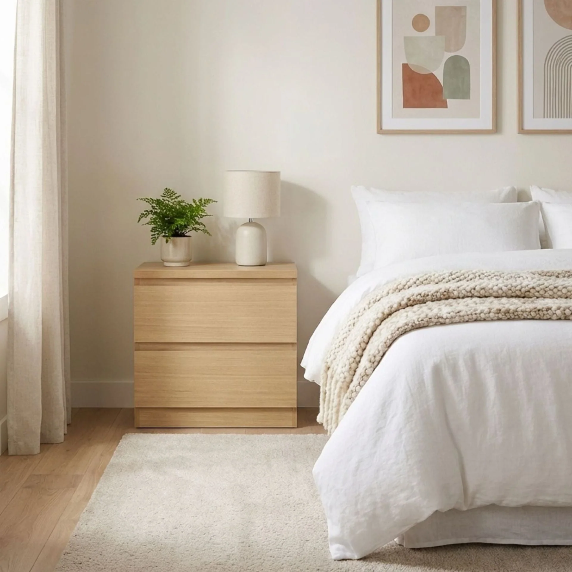 Tongass Bedside Table - Oak