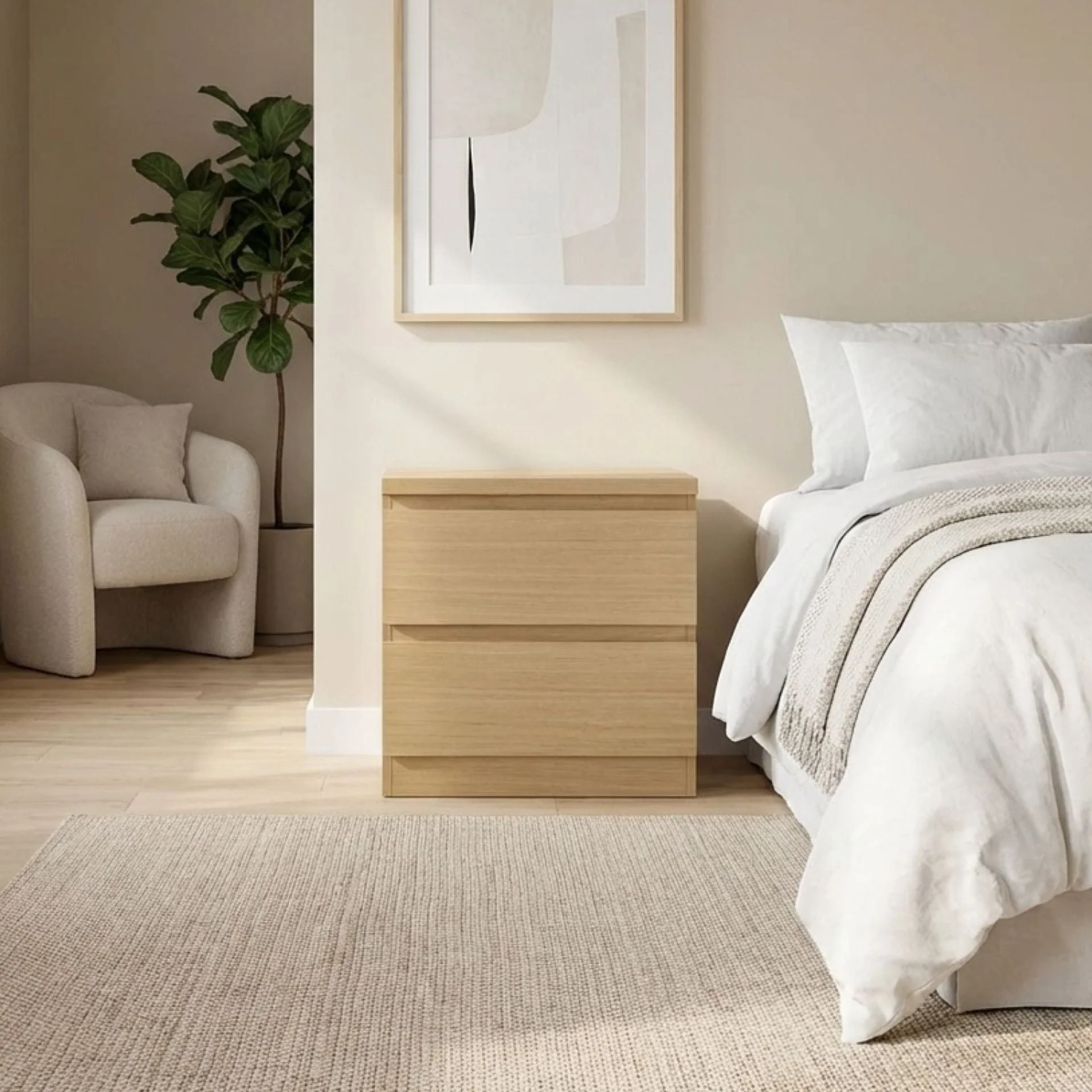 Tongass Bedside Table - Oak - Image 4