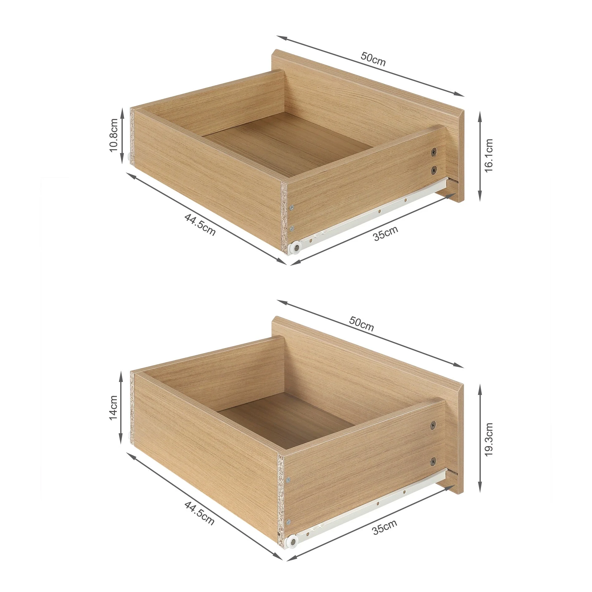 Tongass Bedside Table with 3 Drawers - Oak - Image 9
