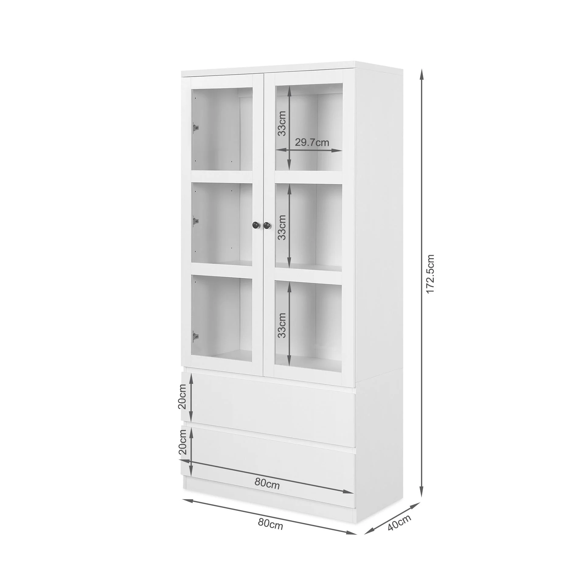 Tongass Bookshelf Display Shelf - White - Image 10