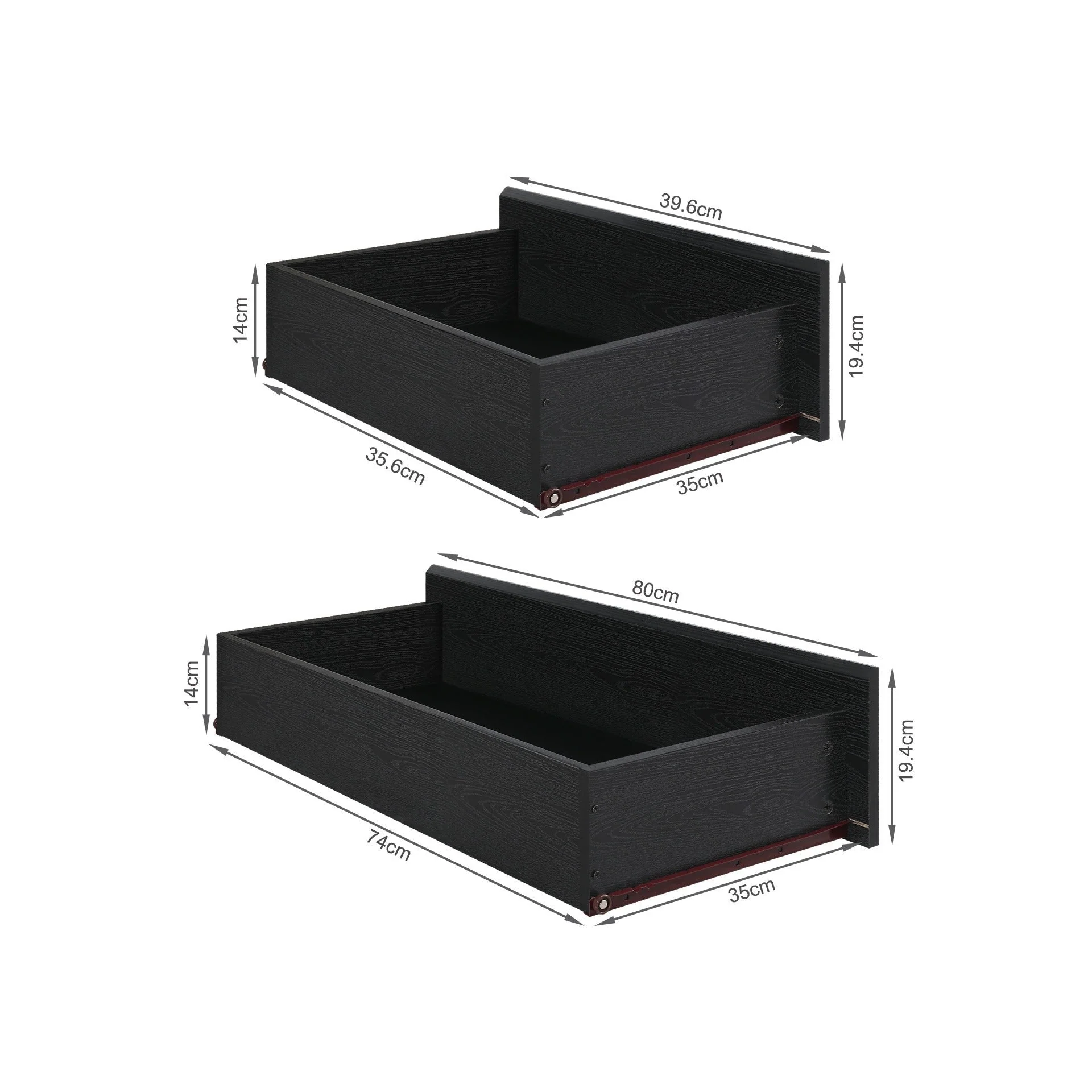 Tongass Wooden 5 Drawers Tallboy - Black - Image 10