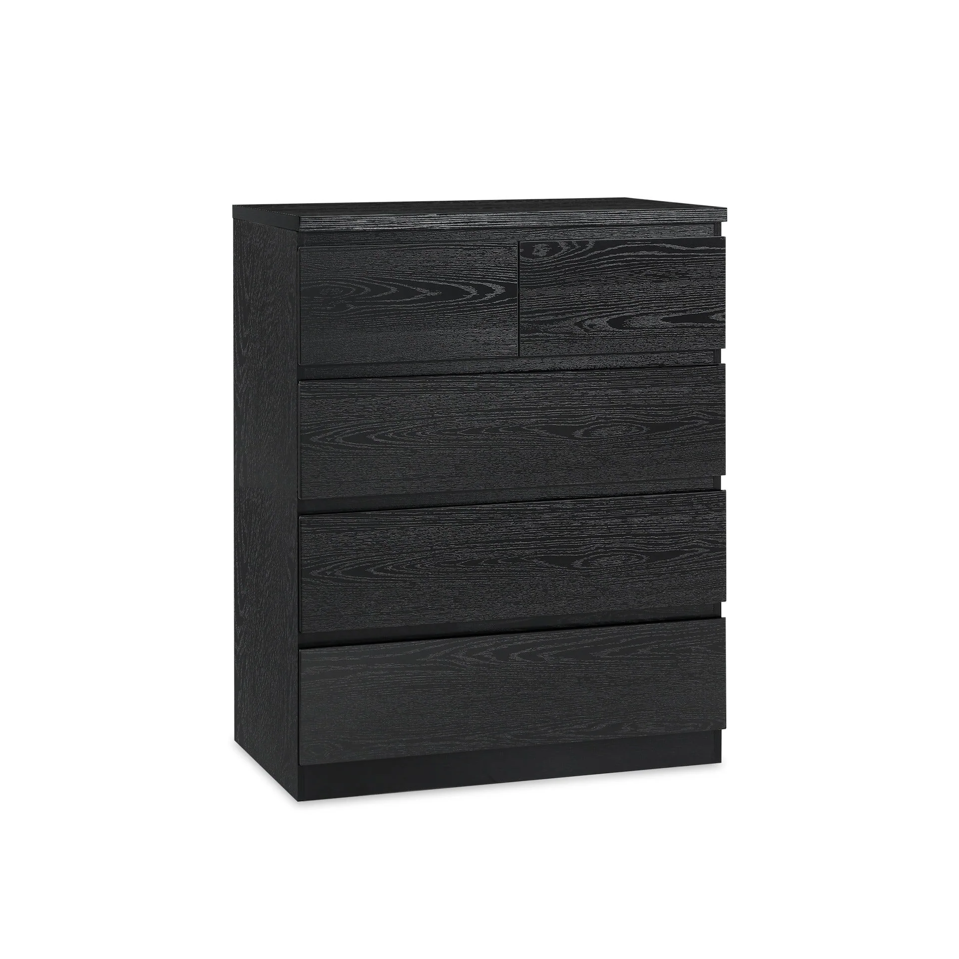 Tongass Wooden 5 Drawers Tallboy - Black - Image 6