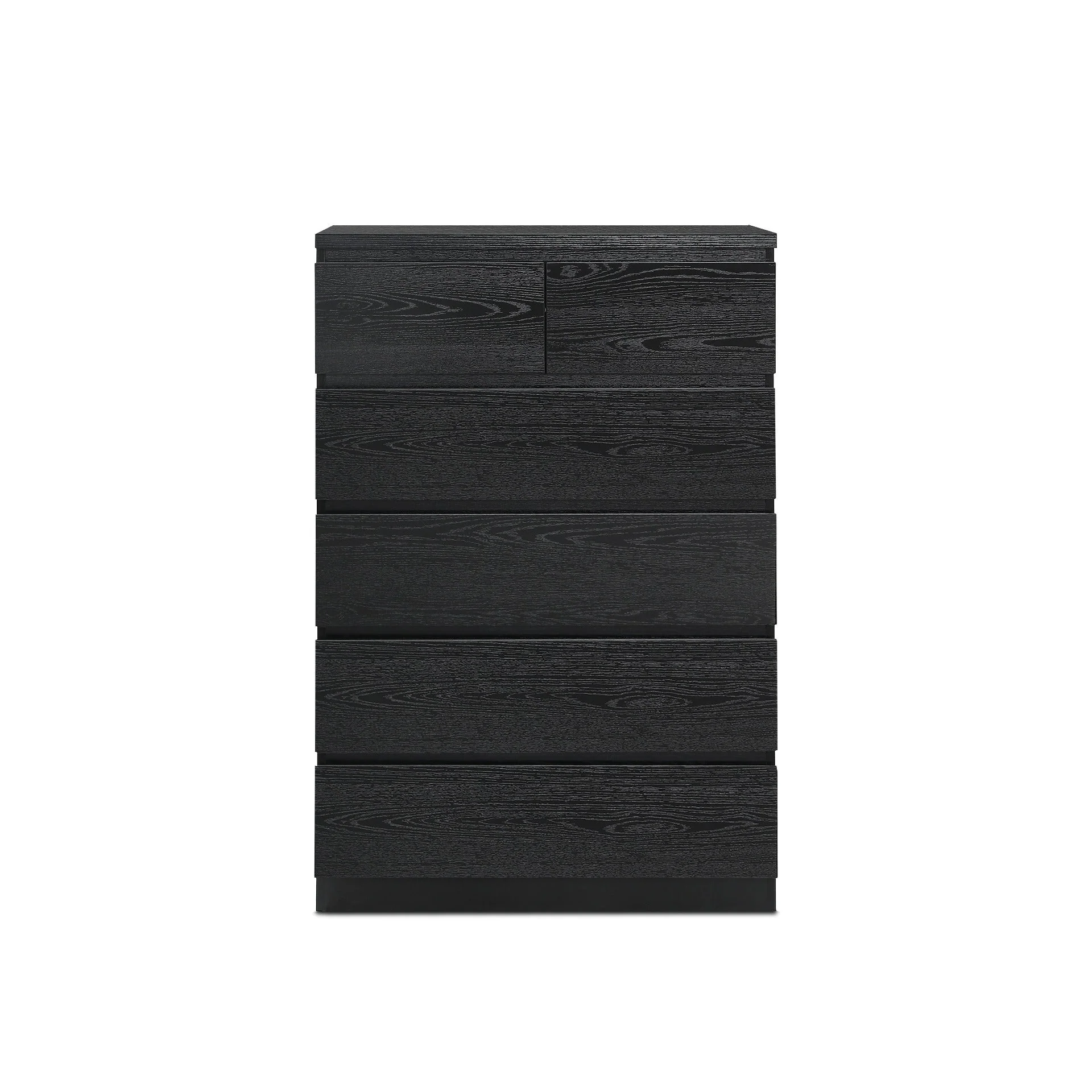 Tongass Wooden 6 Drawers Tallboy - Black - Image 9