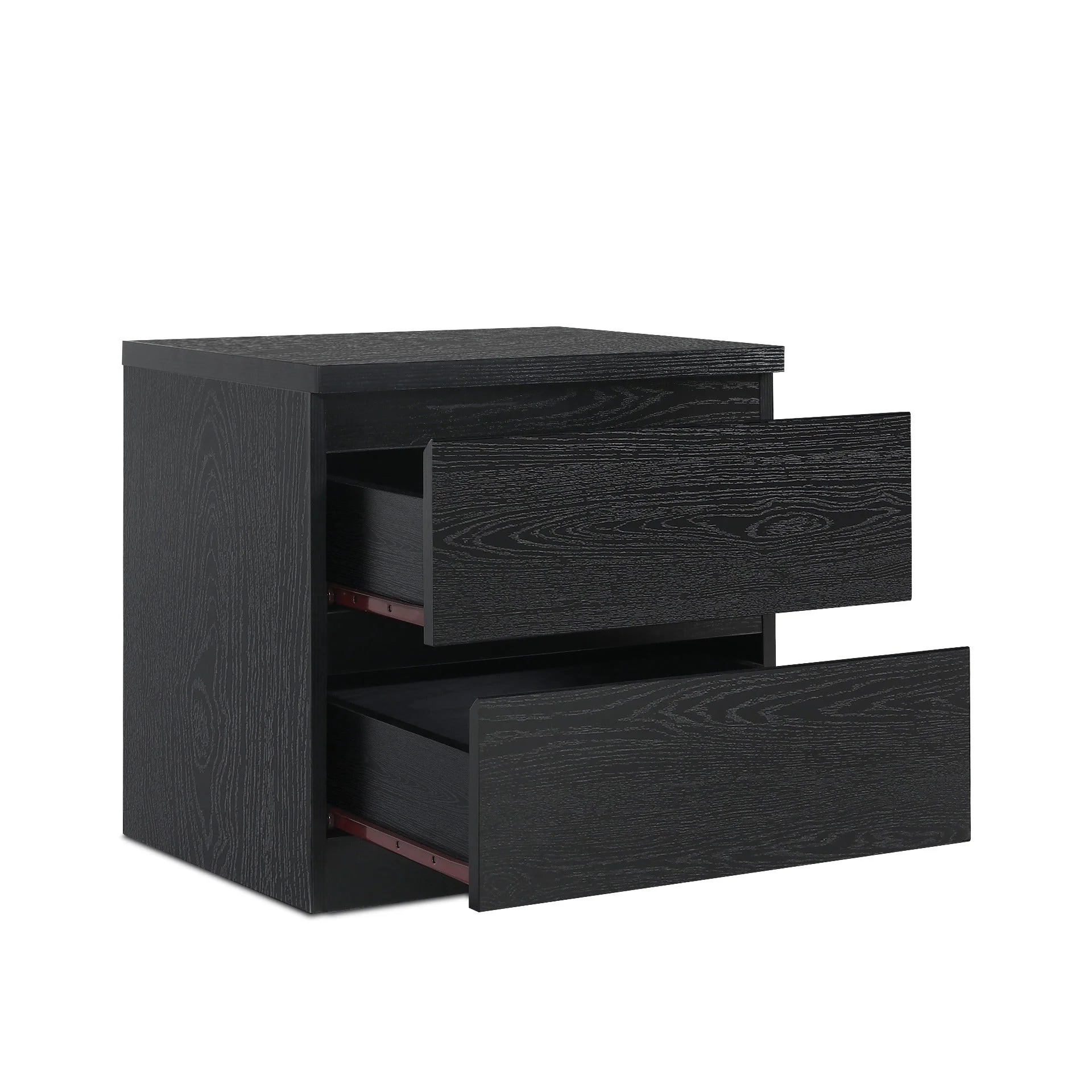Tongass Wooden Bedside Table - Black - Image 10