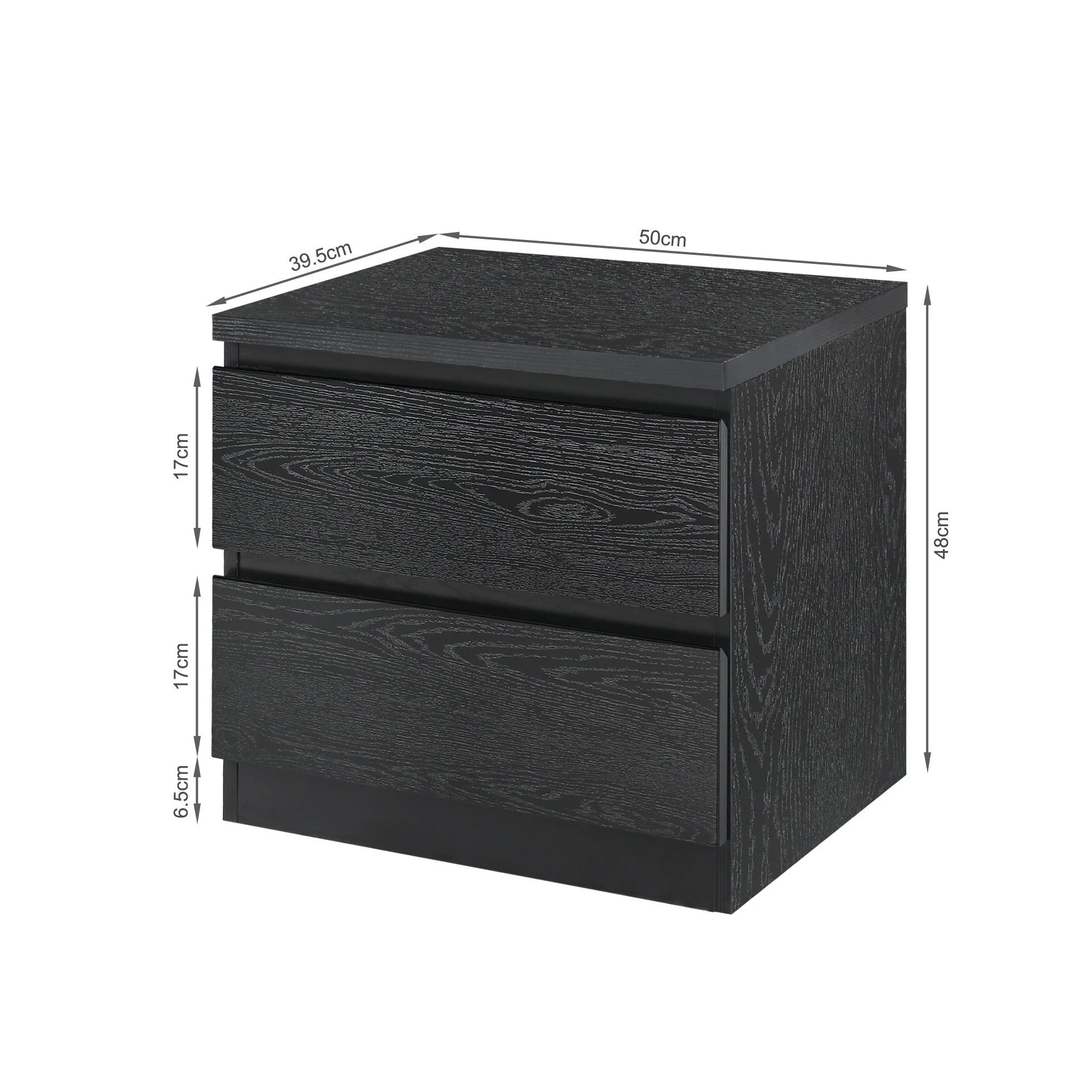 Tongass Wooden Bedside Table - Black - Image 13