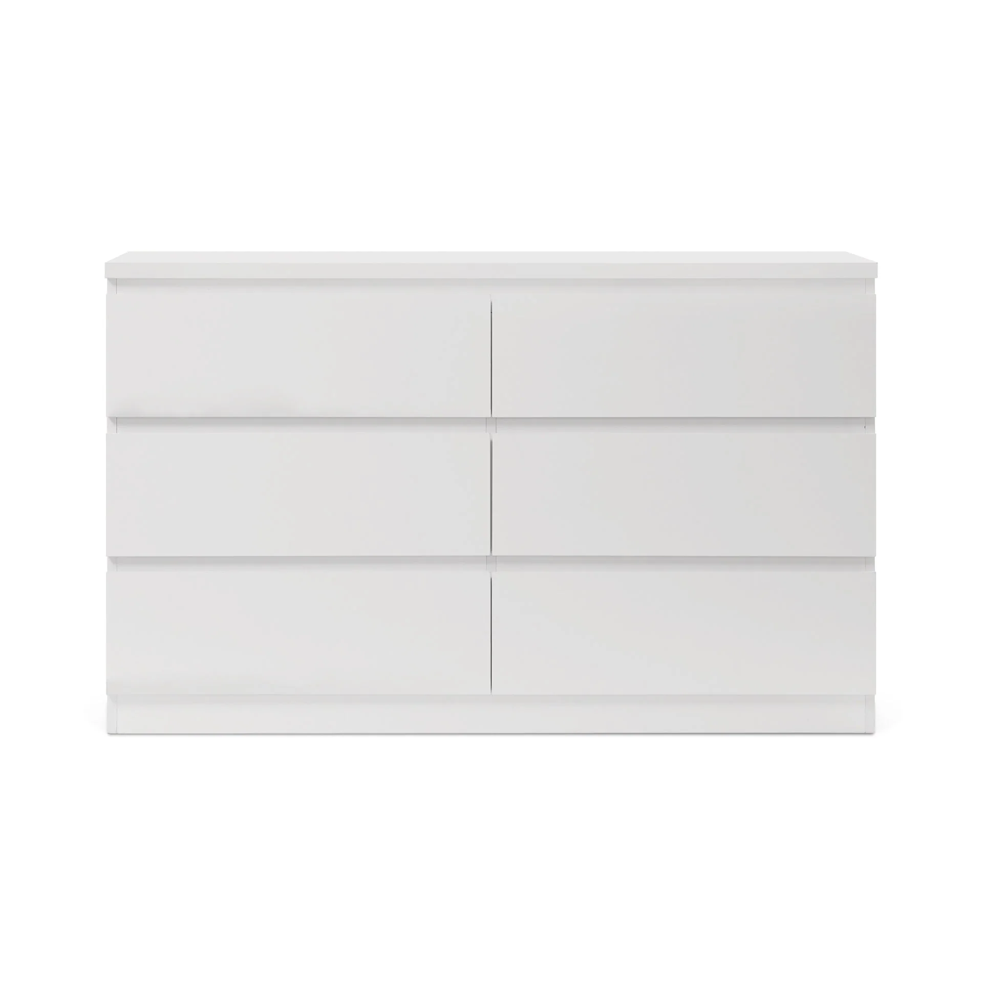 Tongass Wooden Low Boy 6 Drawers - White - Image 7