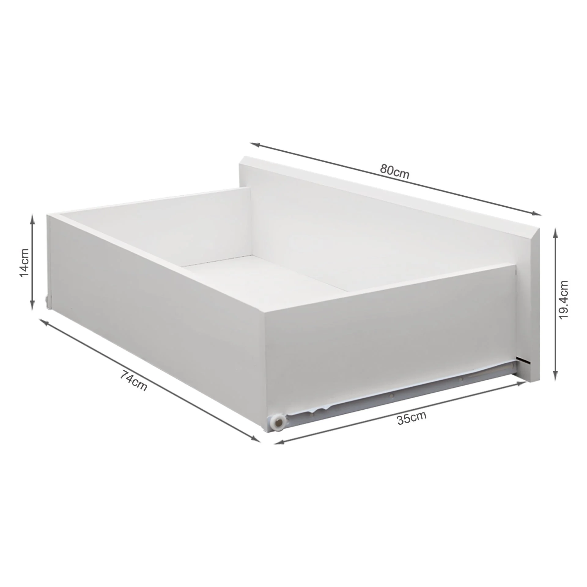 Tongass Wooden Tallboy 4 Drawers - White - Image 14