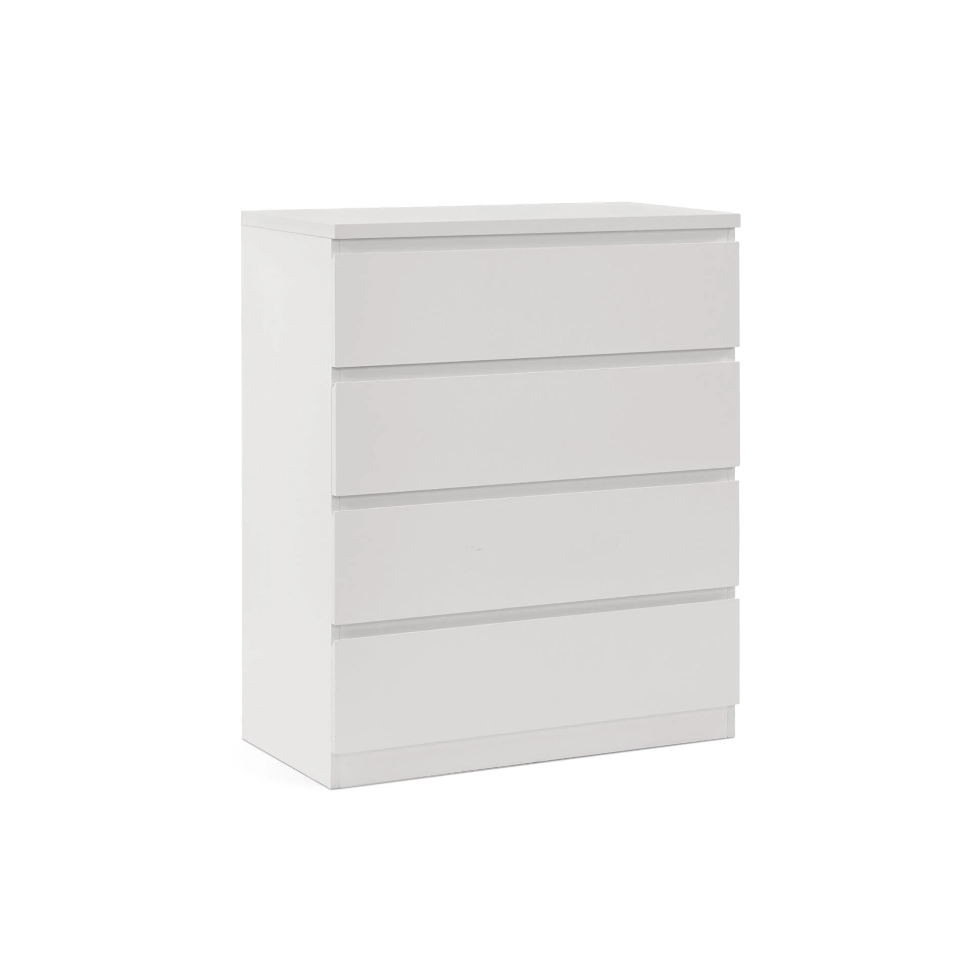Tongass Wooden Tallboy 4 Drawers - White - Image 7